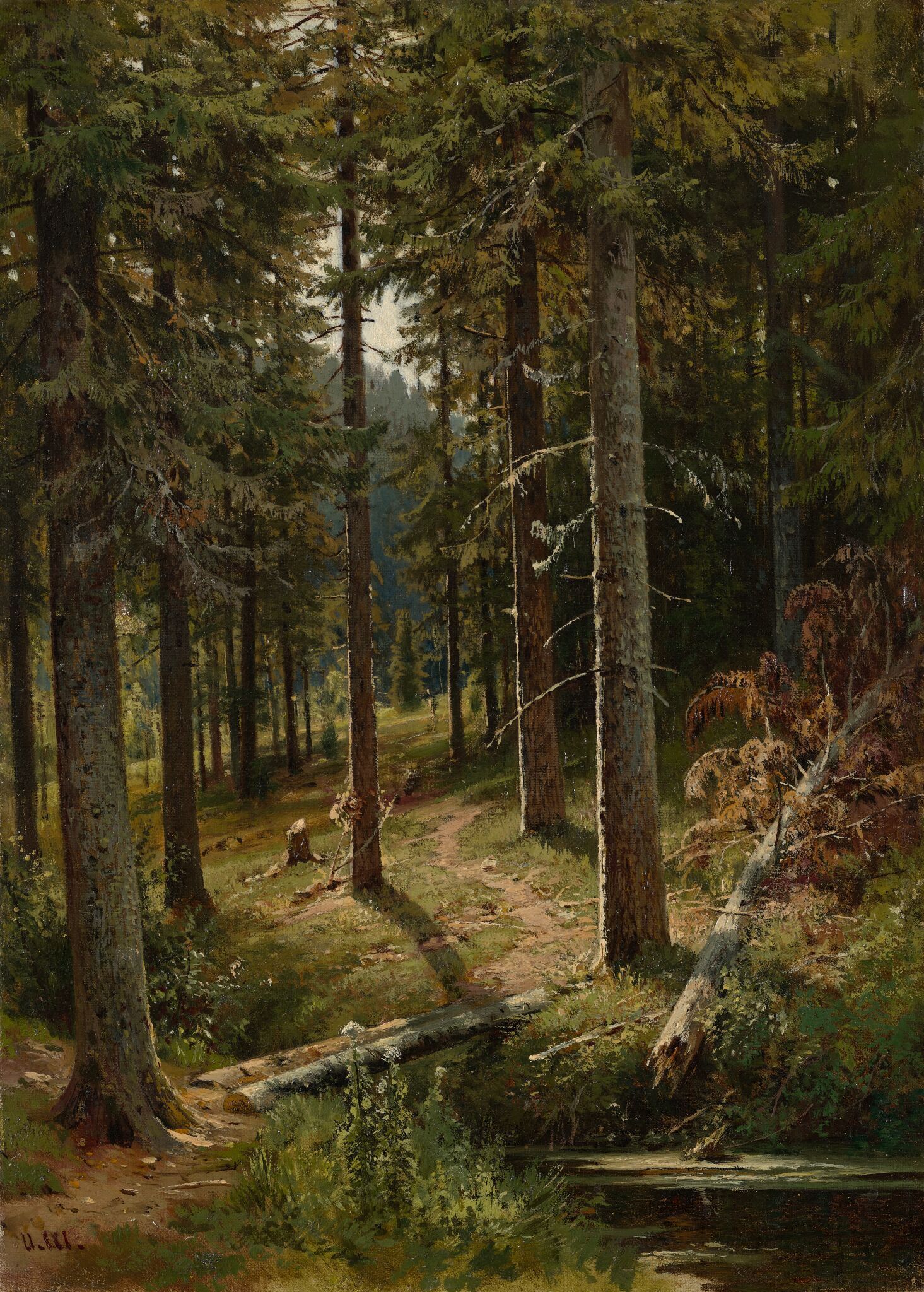 Лесной пейзаж, Ivan Shishkin, 1889-1890