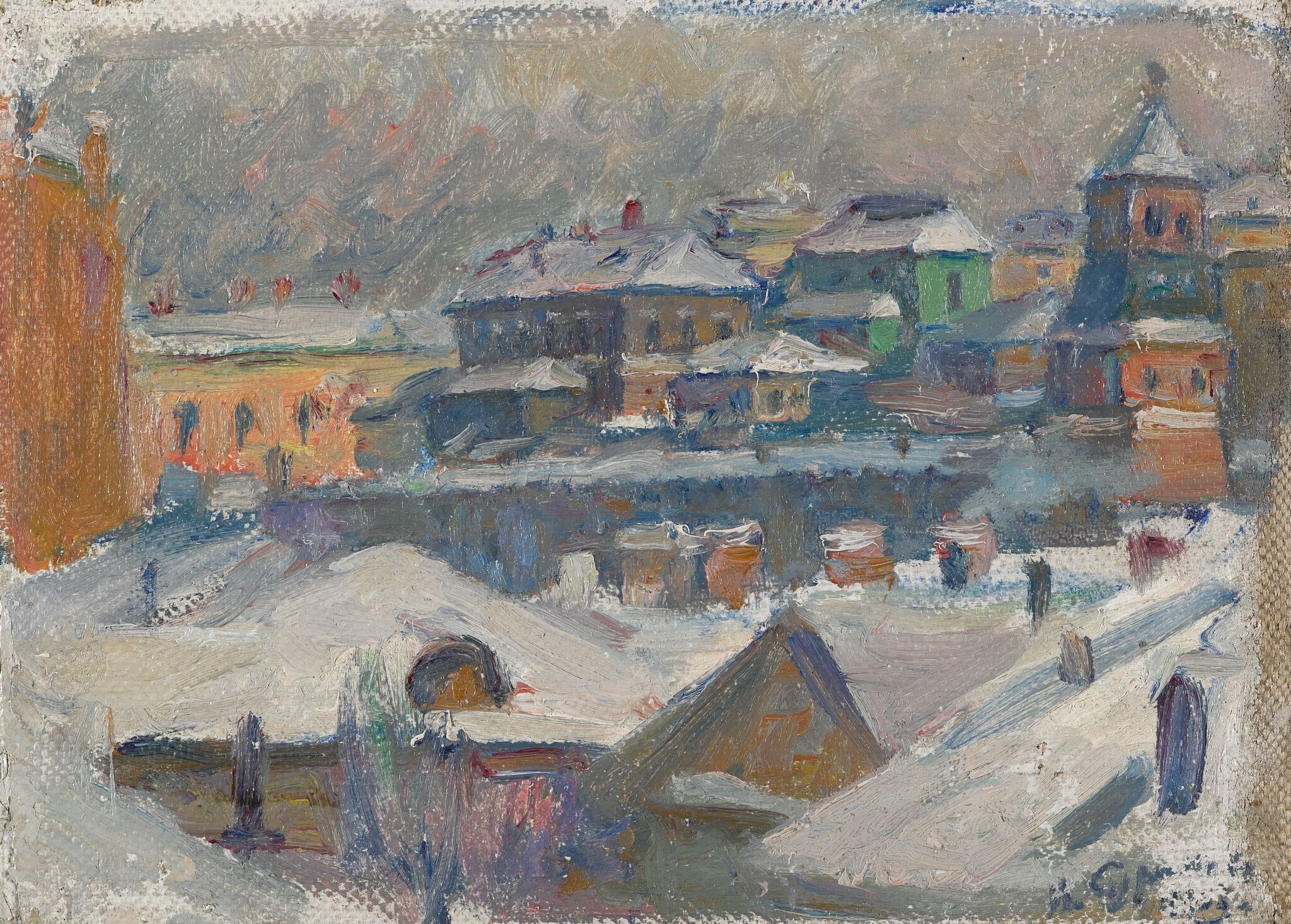 Вид Москвы, Vasily Surikov, 1908