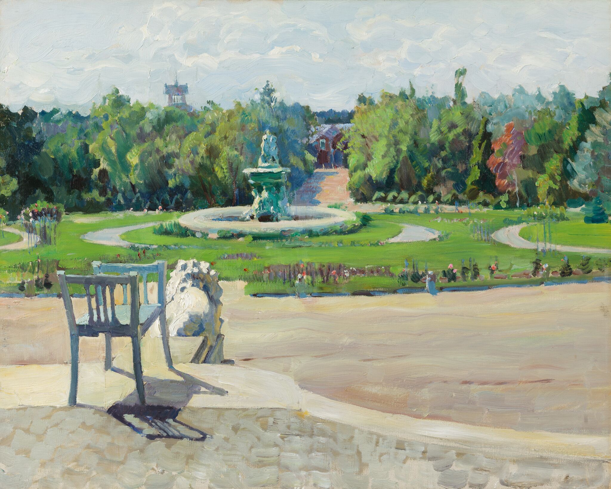 В усадьбе, Sergey Vinogradov, 1909