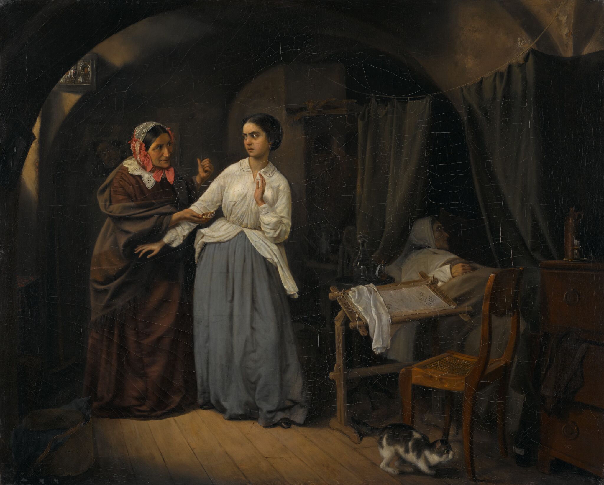 Искушение, Nikolay Shilder, 1857