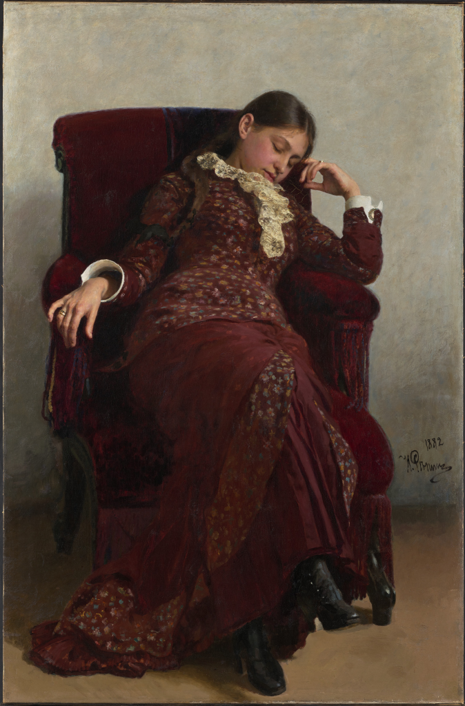 Отдых. Портрет В.А.Репиной, жены художника