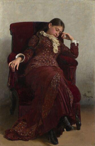 Отдых. Портрет В.А. Репиной, жены художника