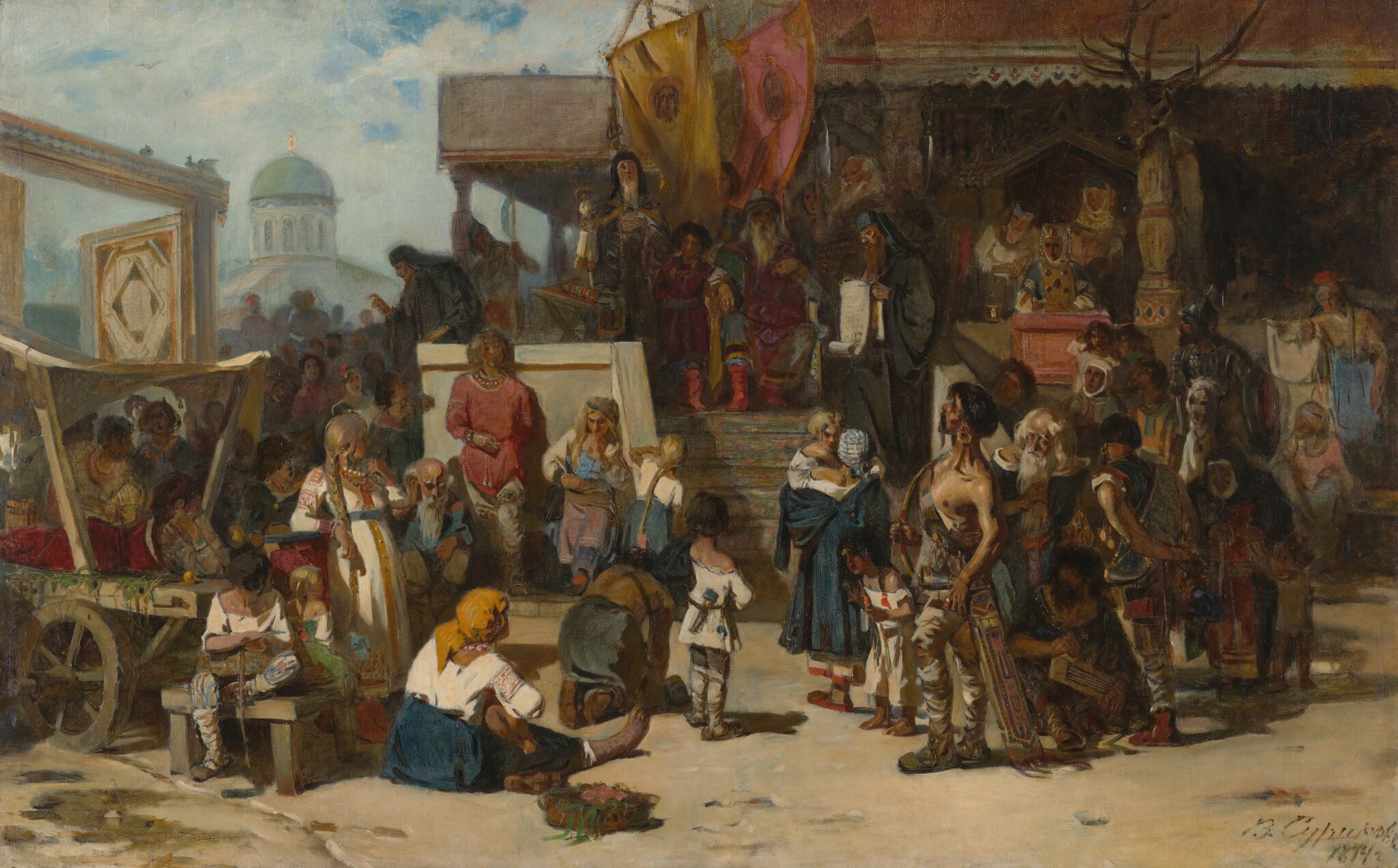 Княжий суд, Vasily Surikov, 1874