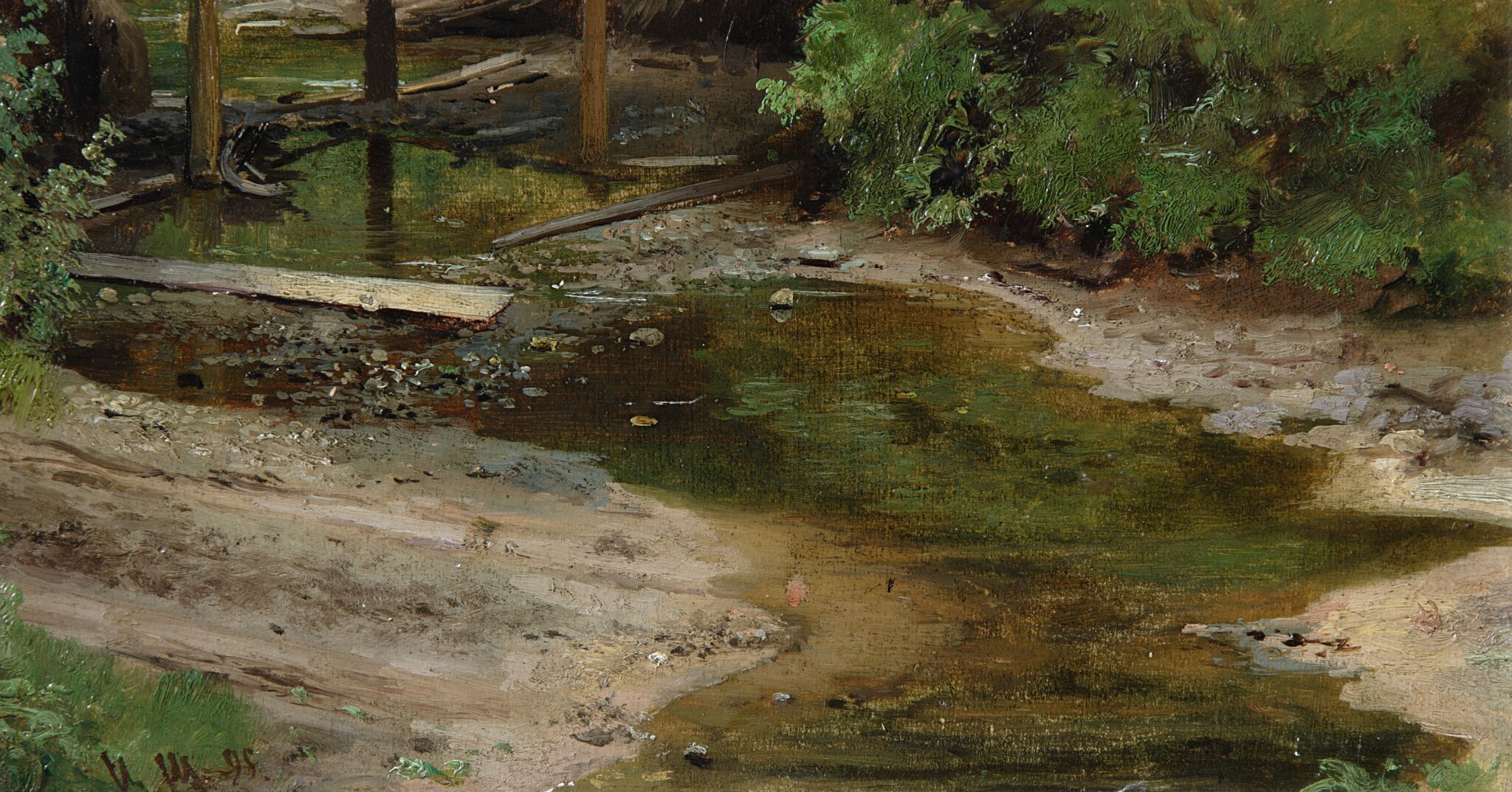 Лесная речка, Ivan Shishkin, 1895