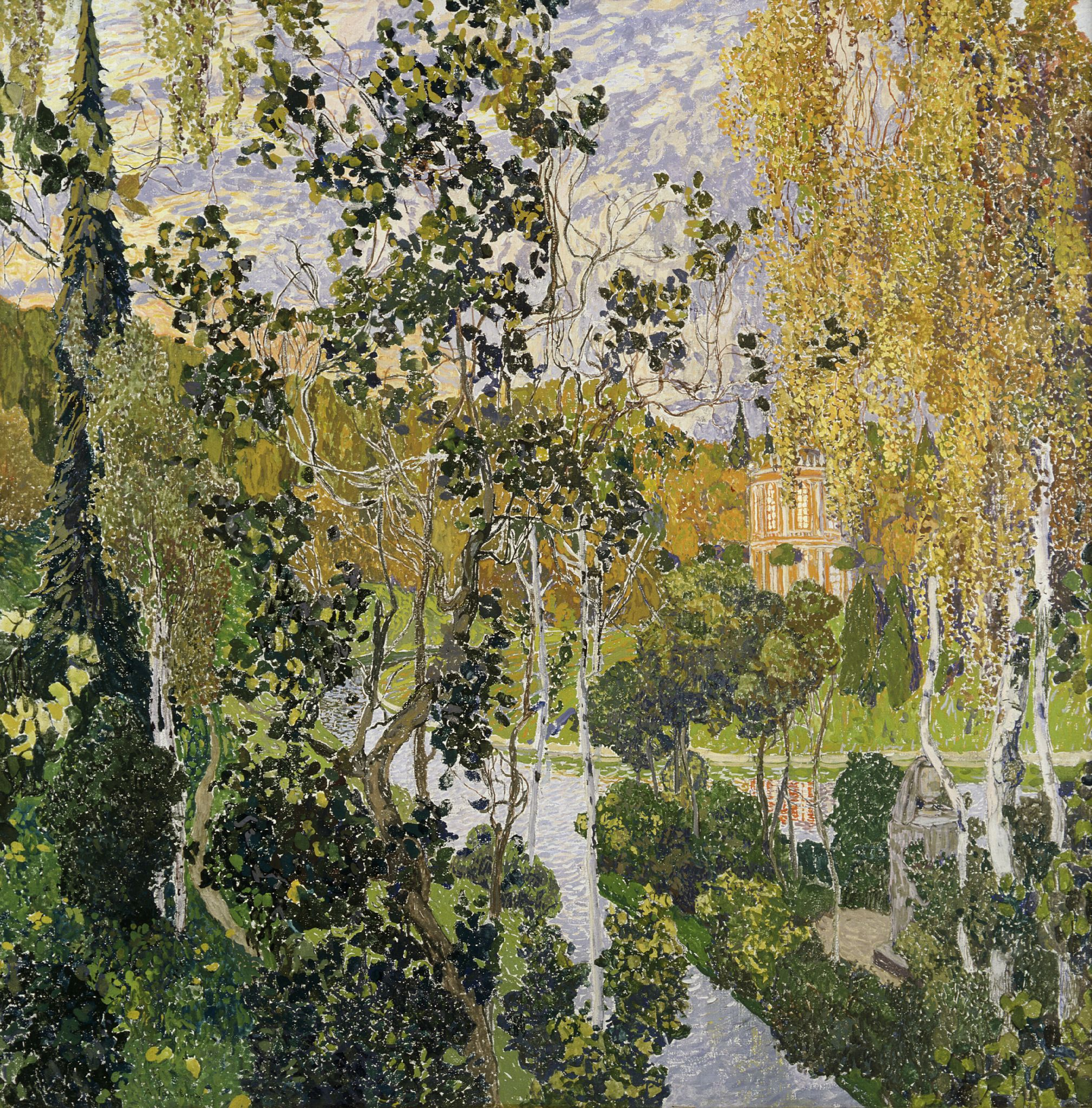 Пейзаж. Павловск, Aleksandr Golovin, 1911