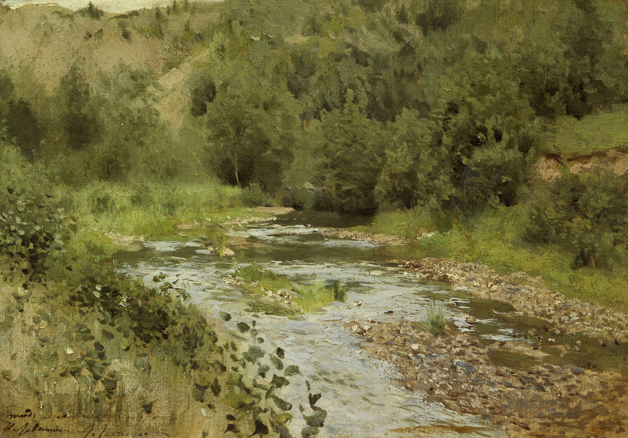 Речка, Isaac Levitan, 1888