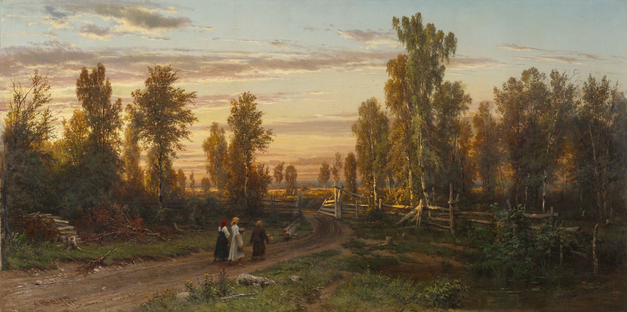 Вечер, Ivan Shishkin, 1871