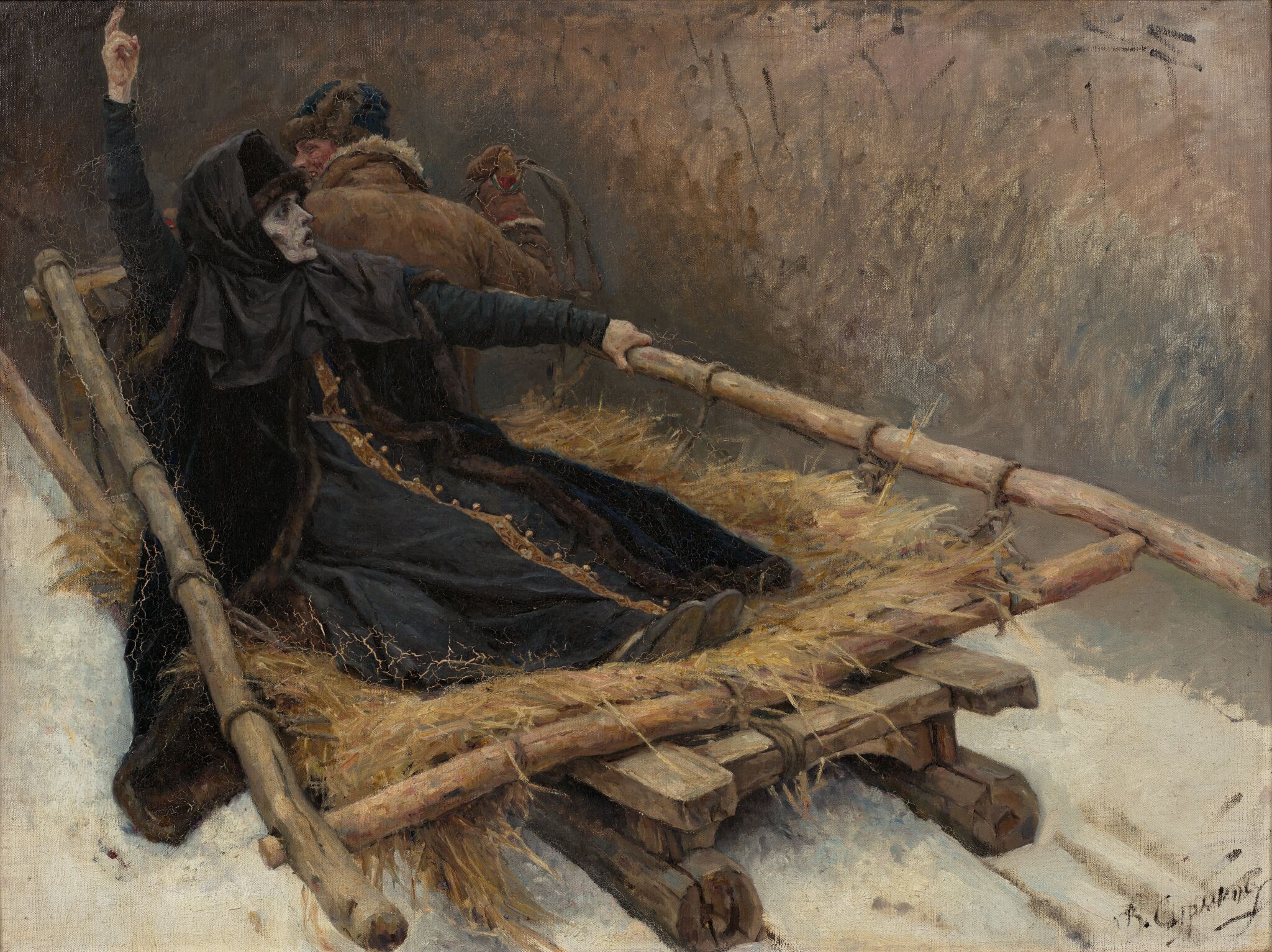 Боярыня Морозова в санях, Vasily Surikov, 1884-1887
