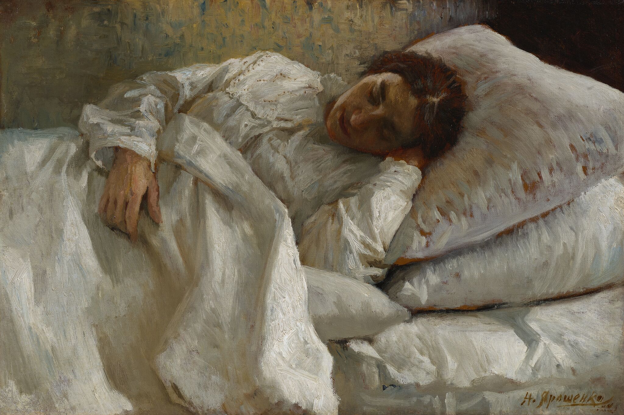 Спящая девушка, Nikolai Yaroshenko, 1881