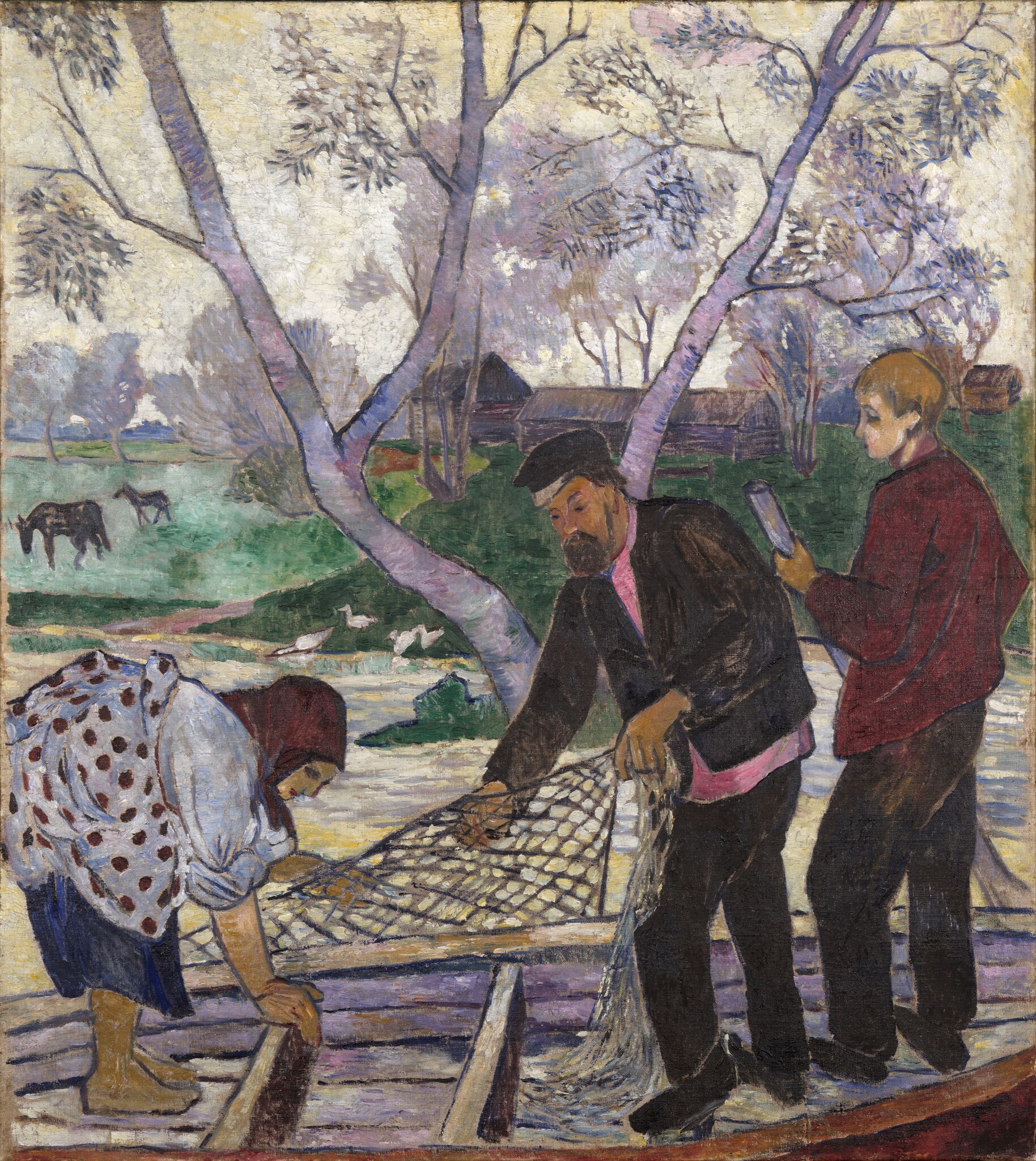 Рыбная ловля, Natalia Goncharova, 1908