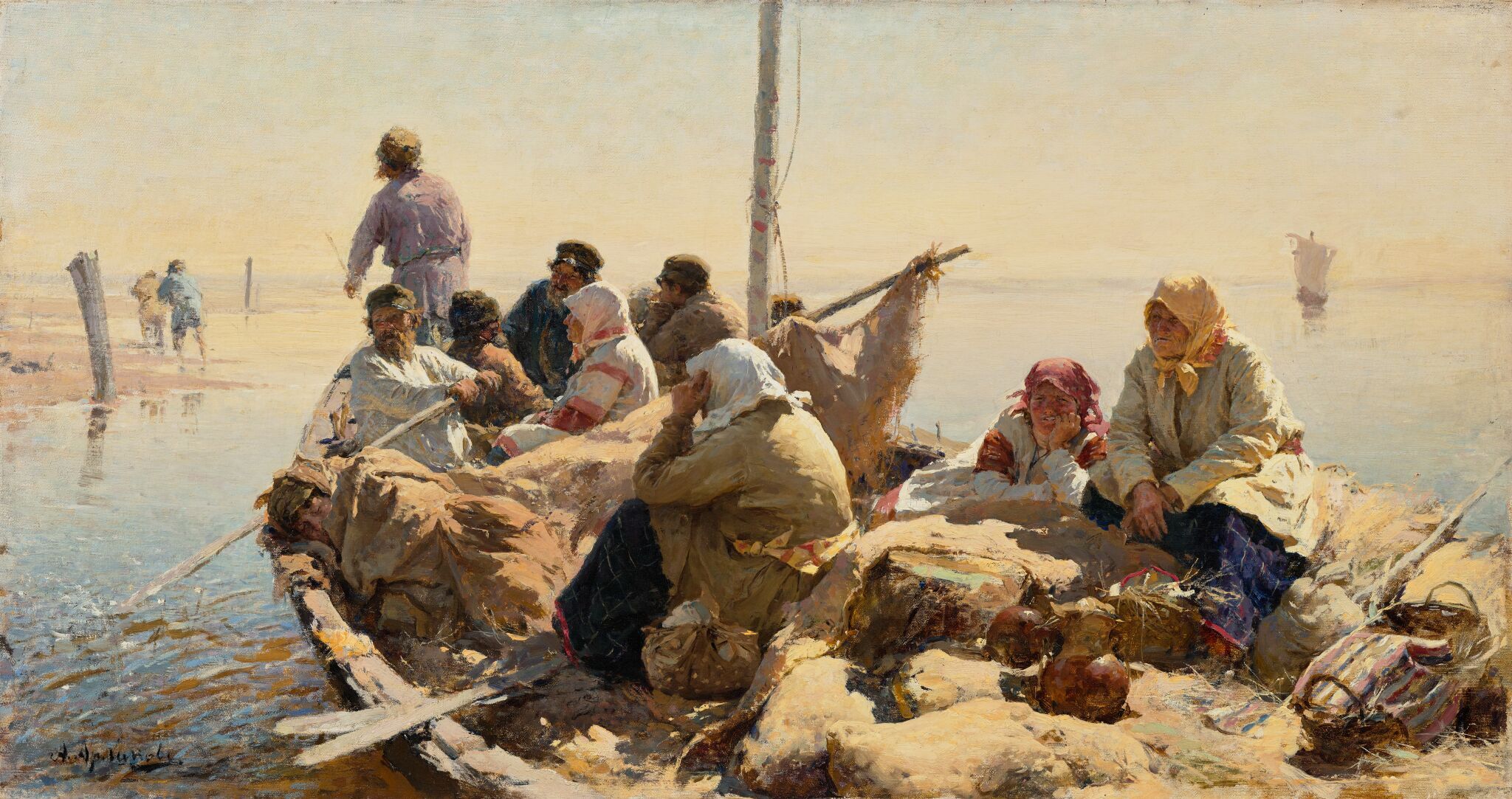 По реке Оке, Abram Arkhipov, 1889