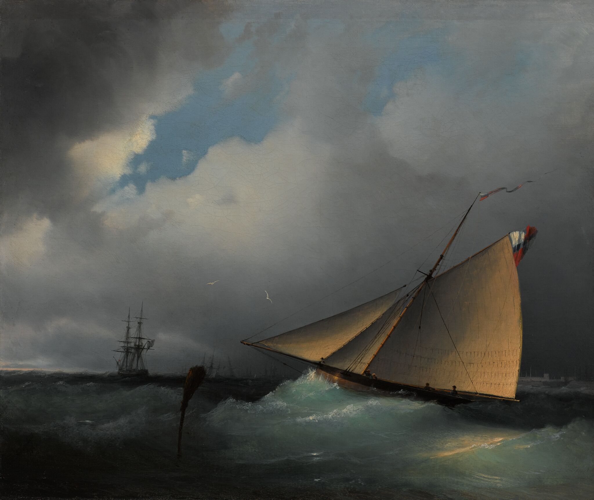 Вход парусника в бухту, Ivan Aivazovsky, 1843