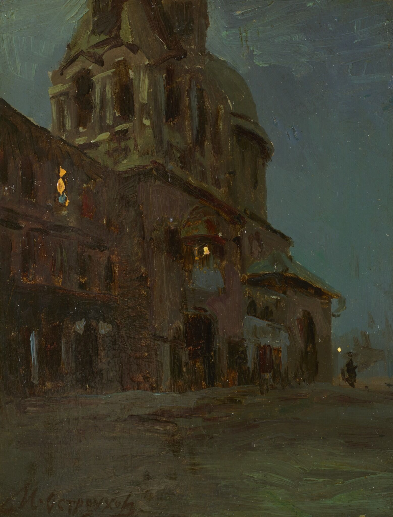 Собор ночью, Ilya Ostroukhov, 1890s