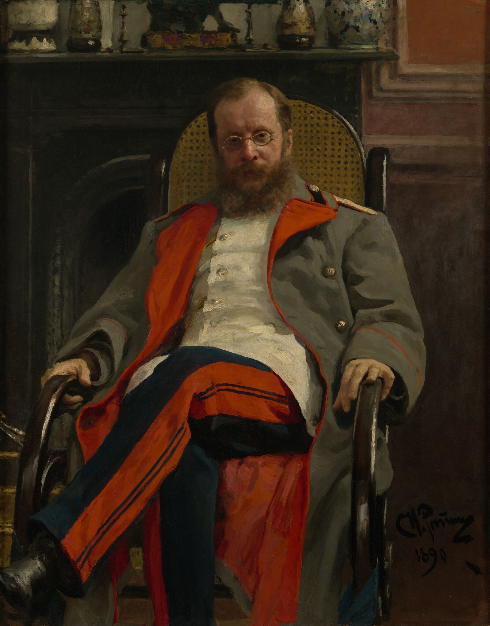 Портрет Ц.А. Кюи, Ilya Repin, 1890