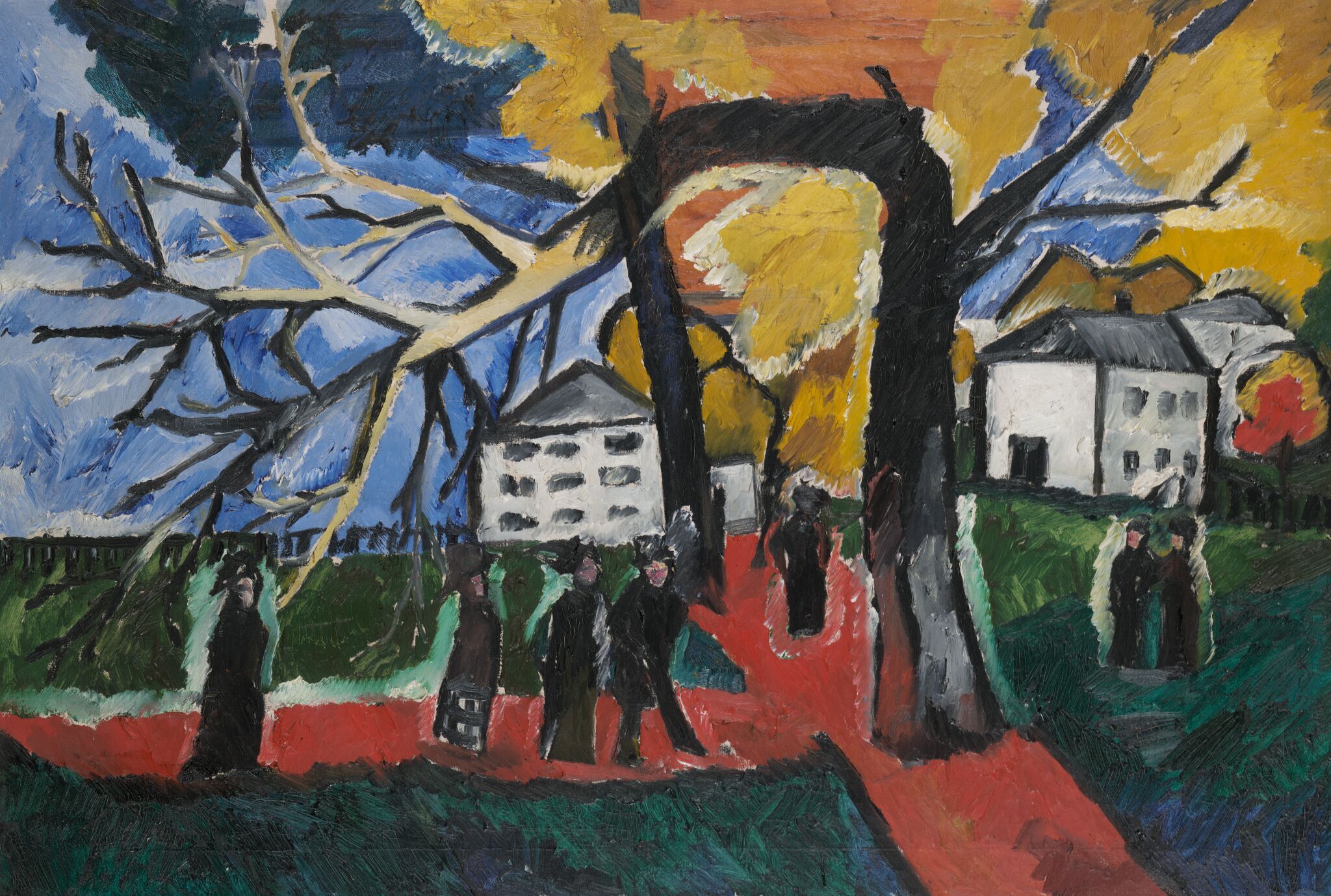 Осень. Парк, Natalia Goncharova, 1909