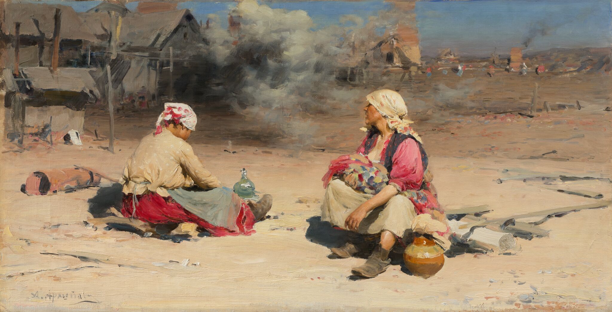 Поденщицы на чугунно-литейном заводе, Abram Arkhipov, 1895