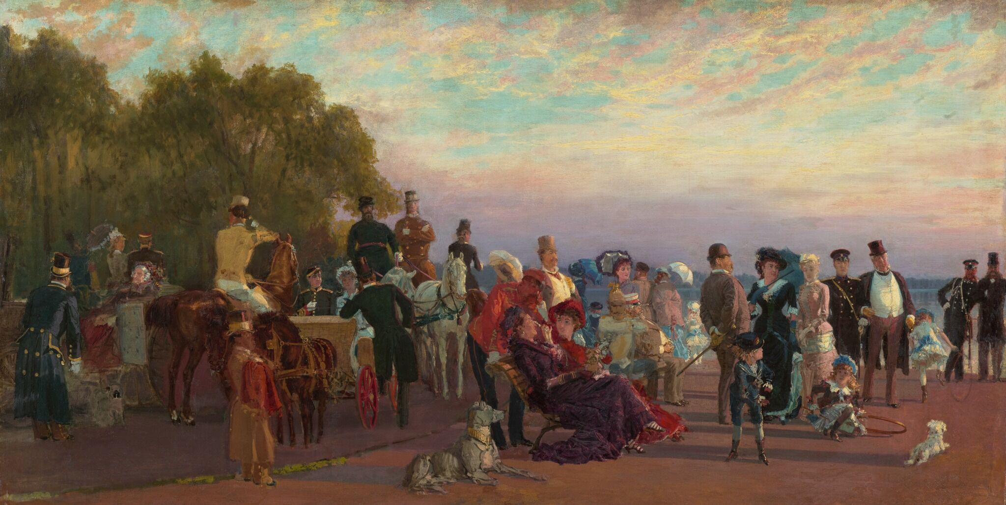 На «Стрелке», Konstantin Savitsky, 1878
