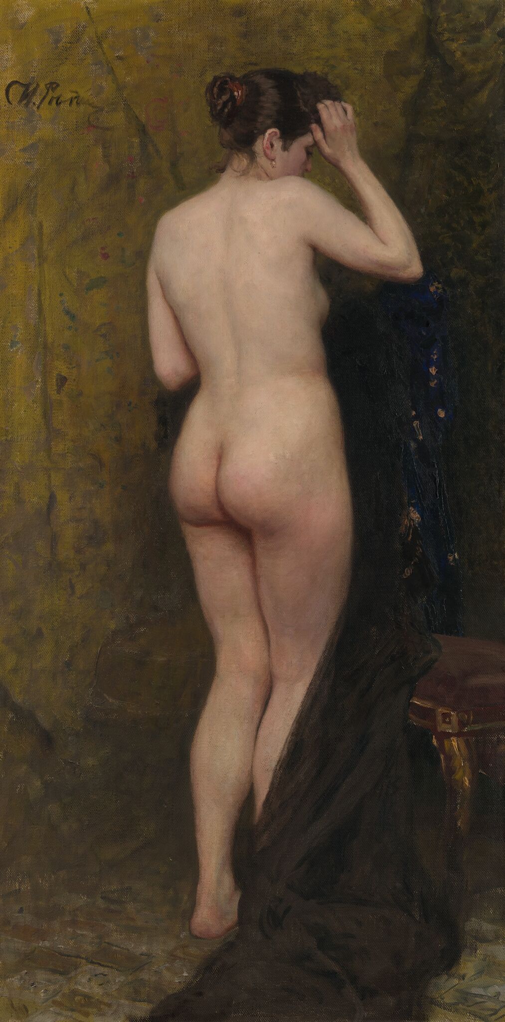 Обнаженная натурщица, Ilya Repin, mid-1890s