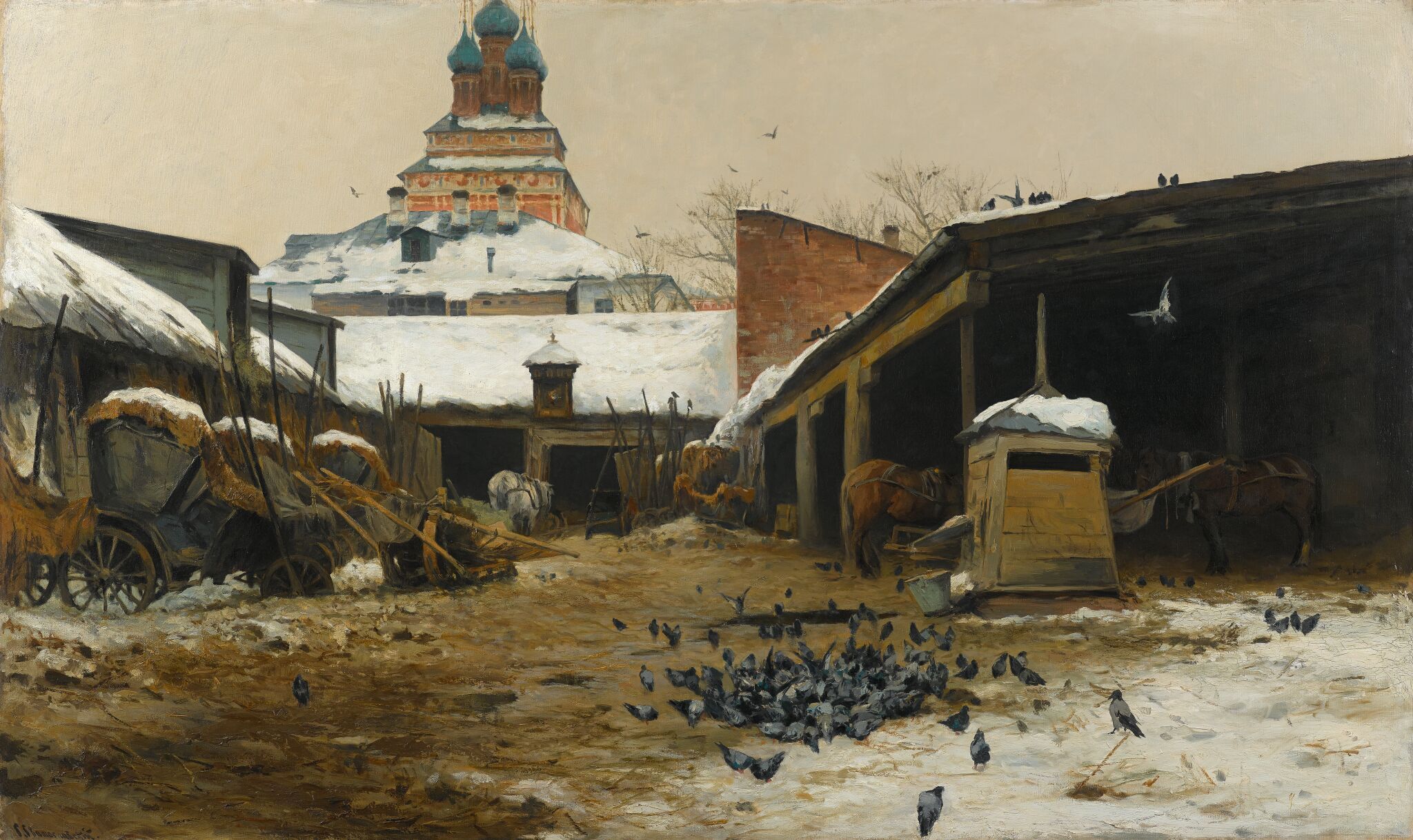 Постоялый двор в Москве, Sergey Svetoslavskiy, 1892