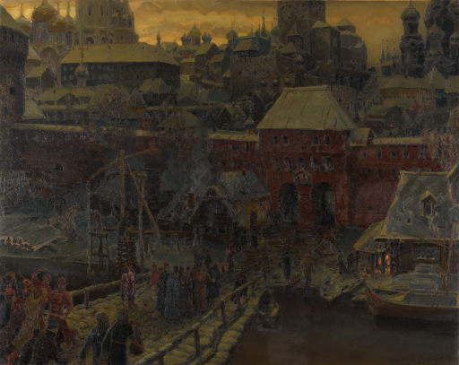 Москва XVII столетия: Москворецкий мост и Водяные ворота