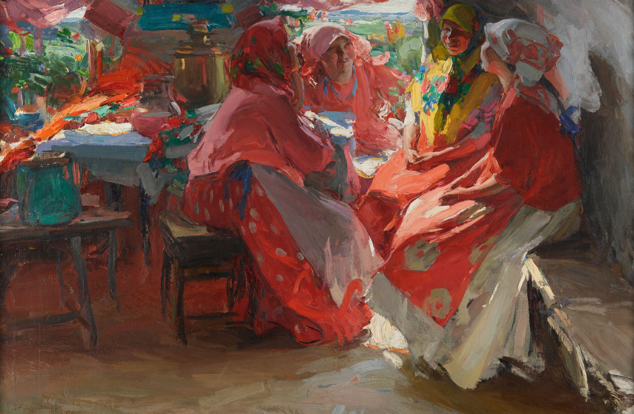 Гости, Abram Arkhipov, 1914