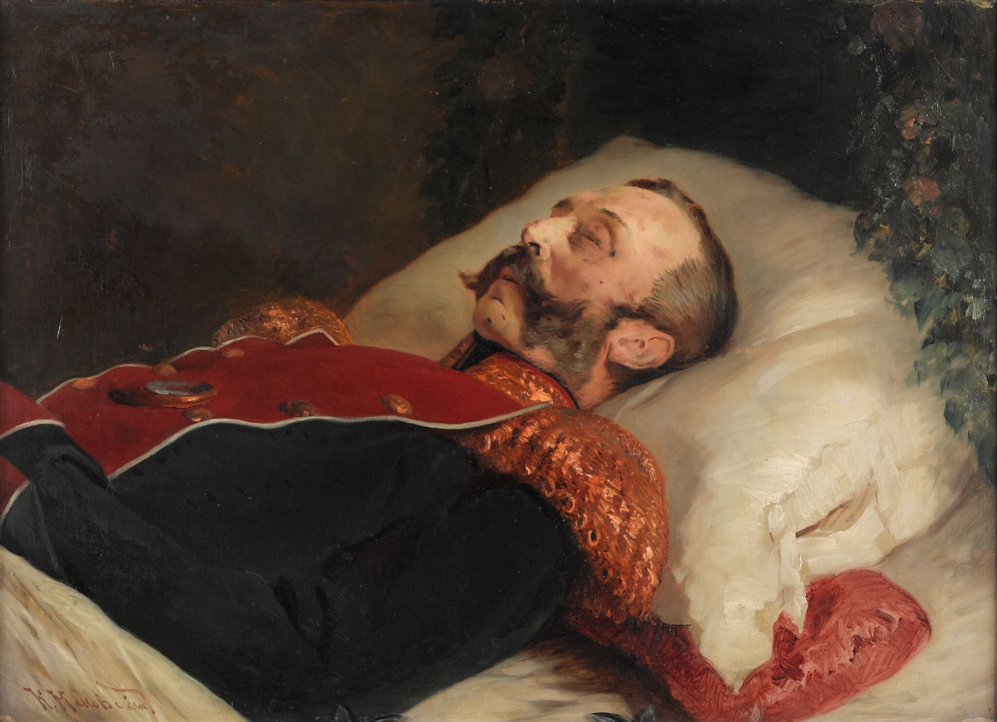Александр II на смертном одре, Konstantin Makovsky, 1881