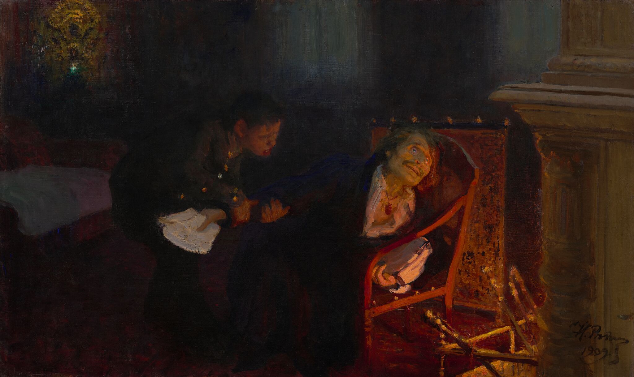 Самосожжение Гоголя, Ilya Repin, 1909