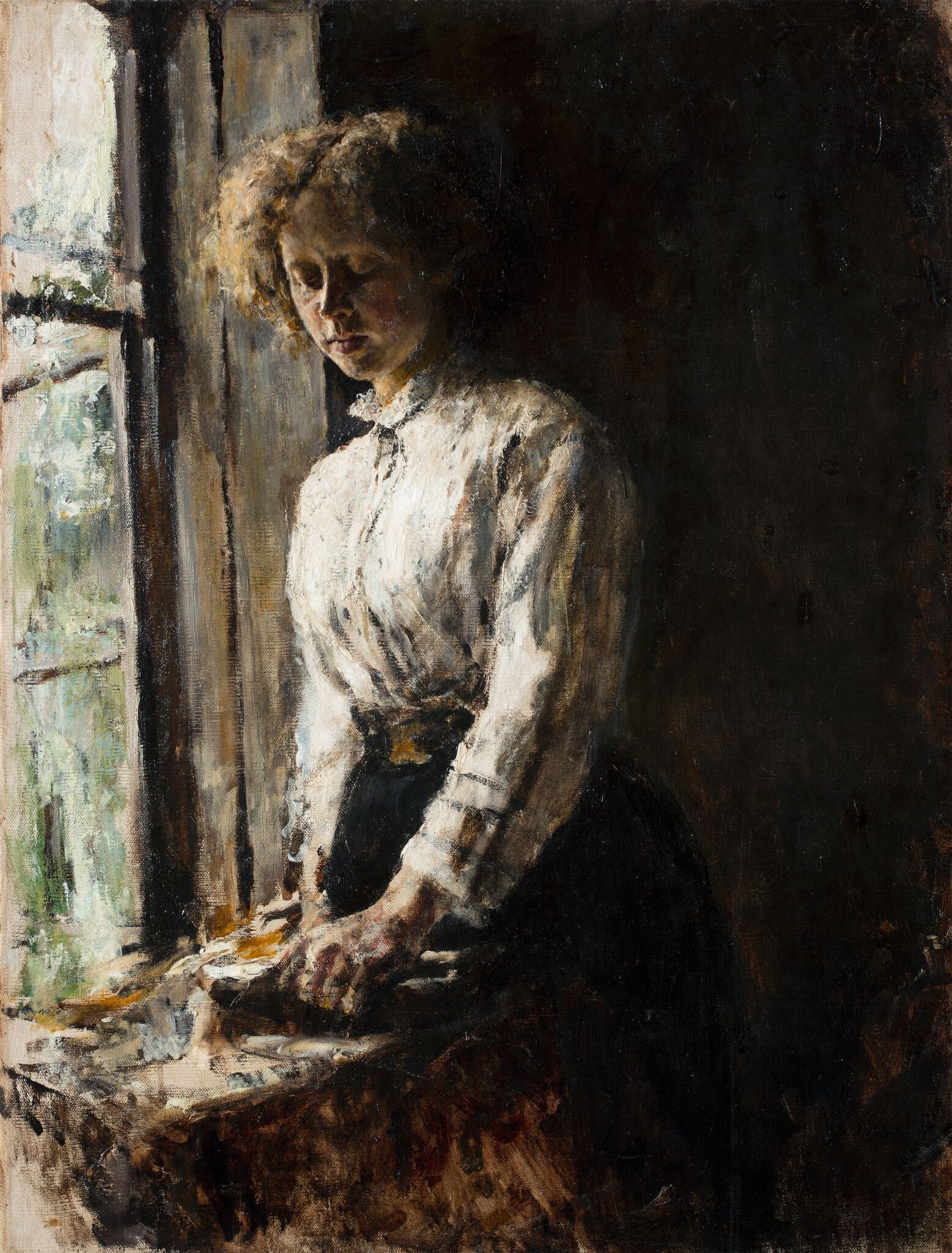 У окна, Valentin Serov, 1886