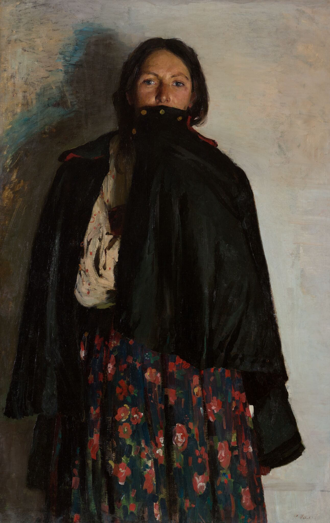 Крестьянка, закрывающая свиткой рот, Filipp Malyavin, 1895