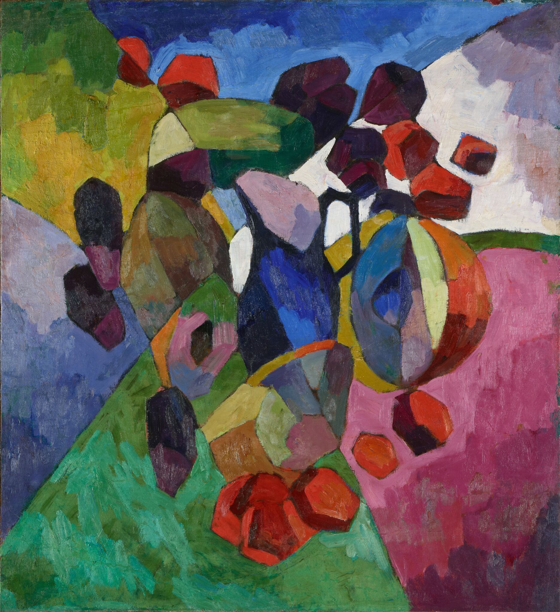 Натюрморт с синим кувшином, Aristarkh Lentulov, 1913