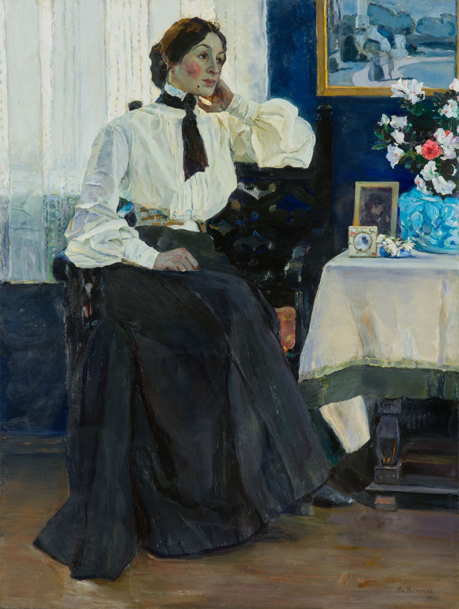 Портрет Е.П.Нестеровой, Mikhail Nesterov, 1905