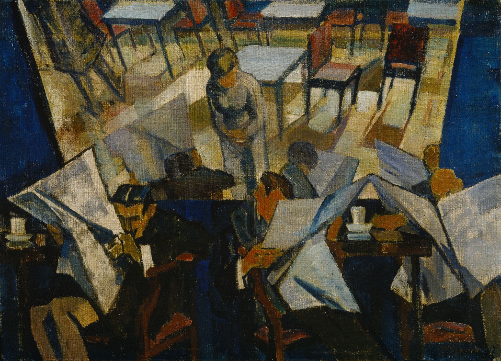 Кафе, Nikolai Ulyanov, 1917