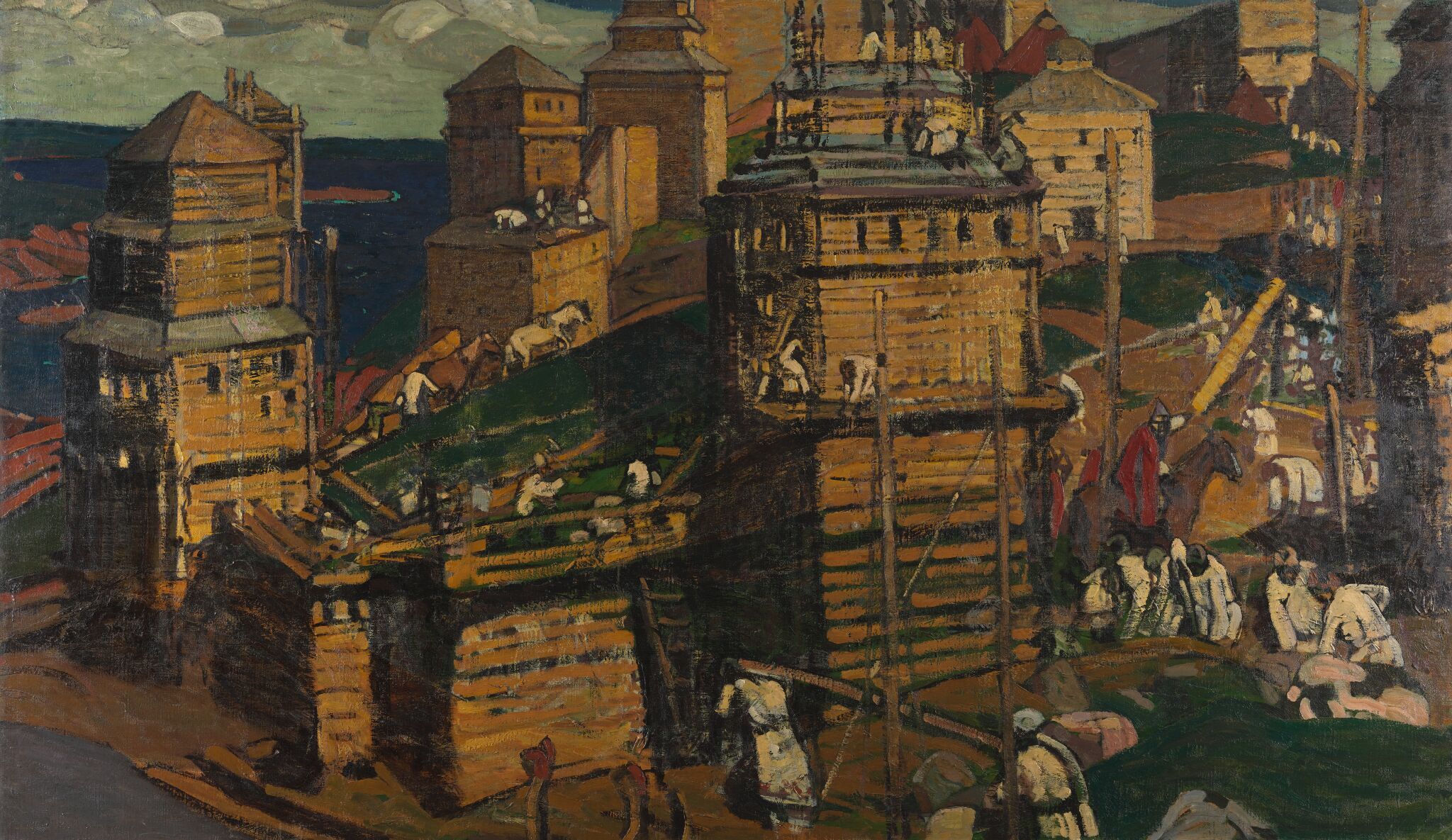 Город строят, Nicholas Roerich, 1902