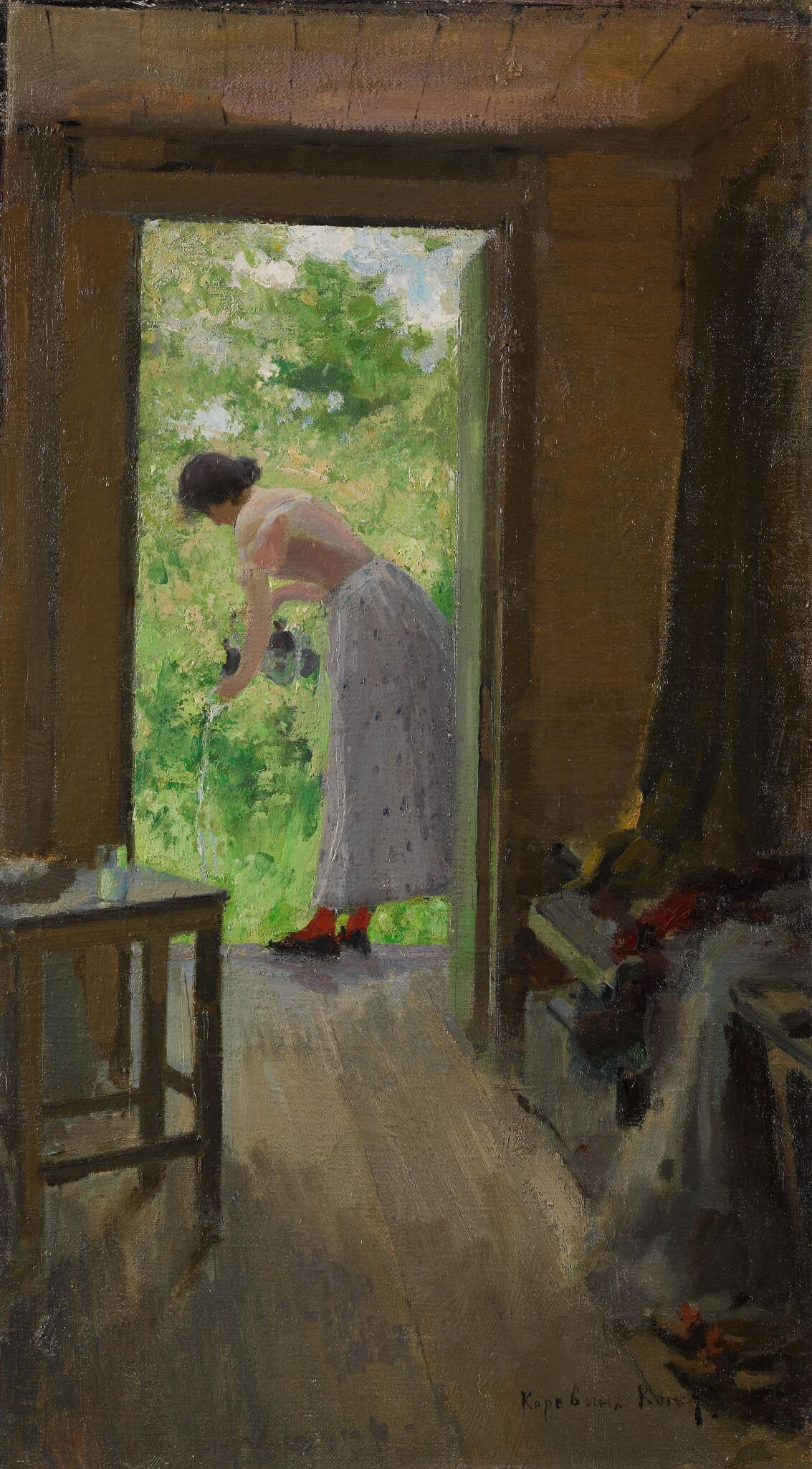 На даче, Konstantin Korovin, 1895