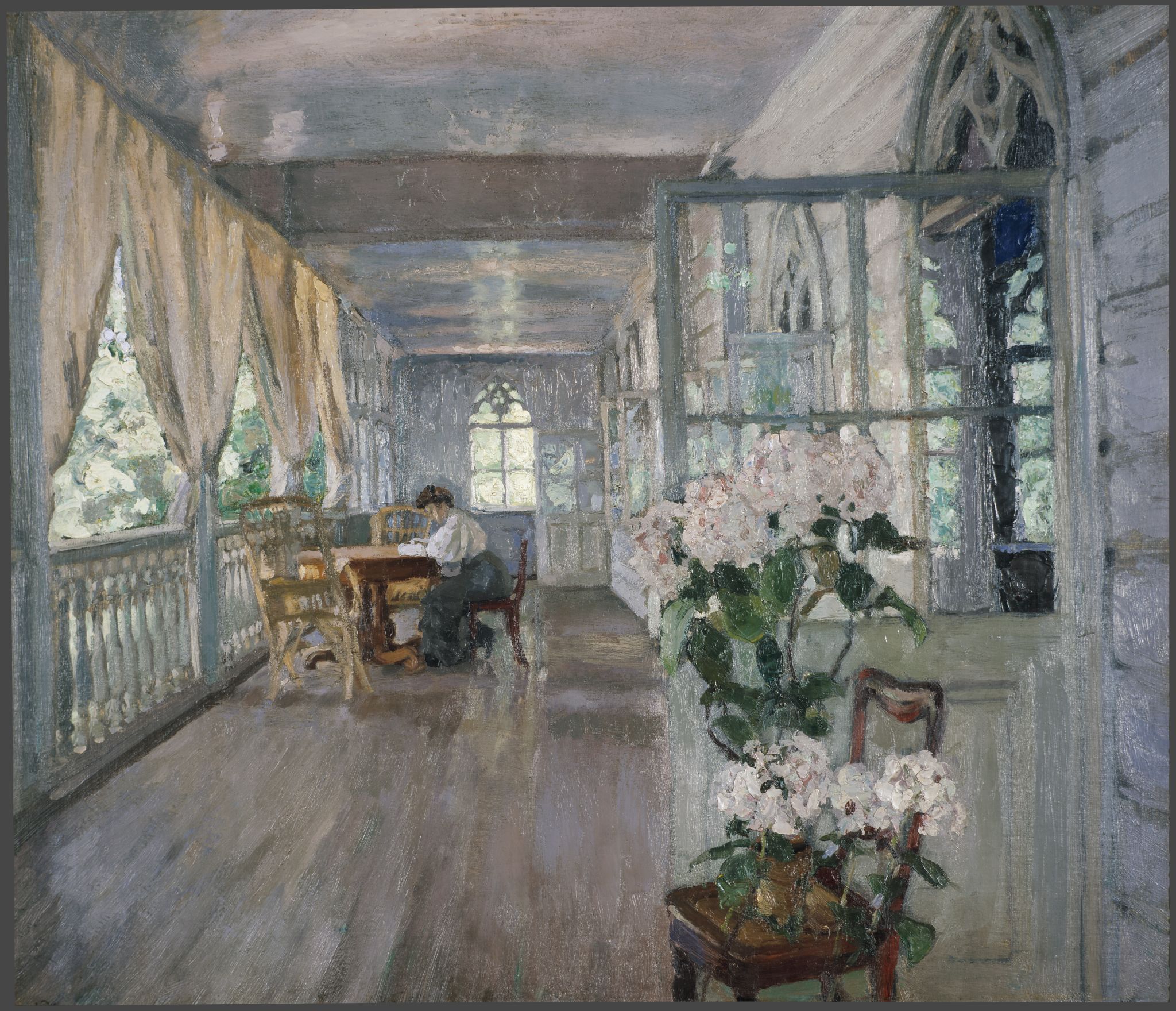 Терраса в поместье, Stanisław Żukowski, late 1900s