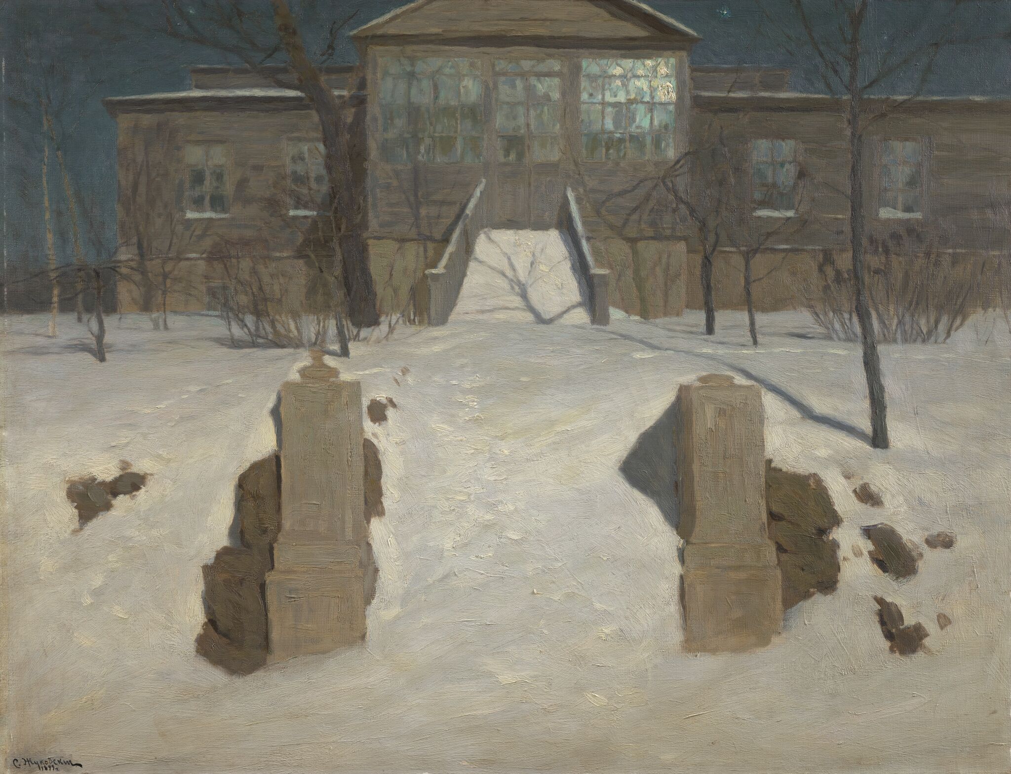 Лунная ночь зимой, Stanisław Żukowski, 1899