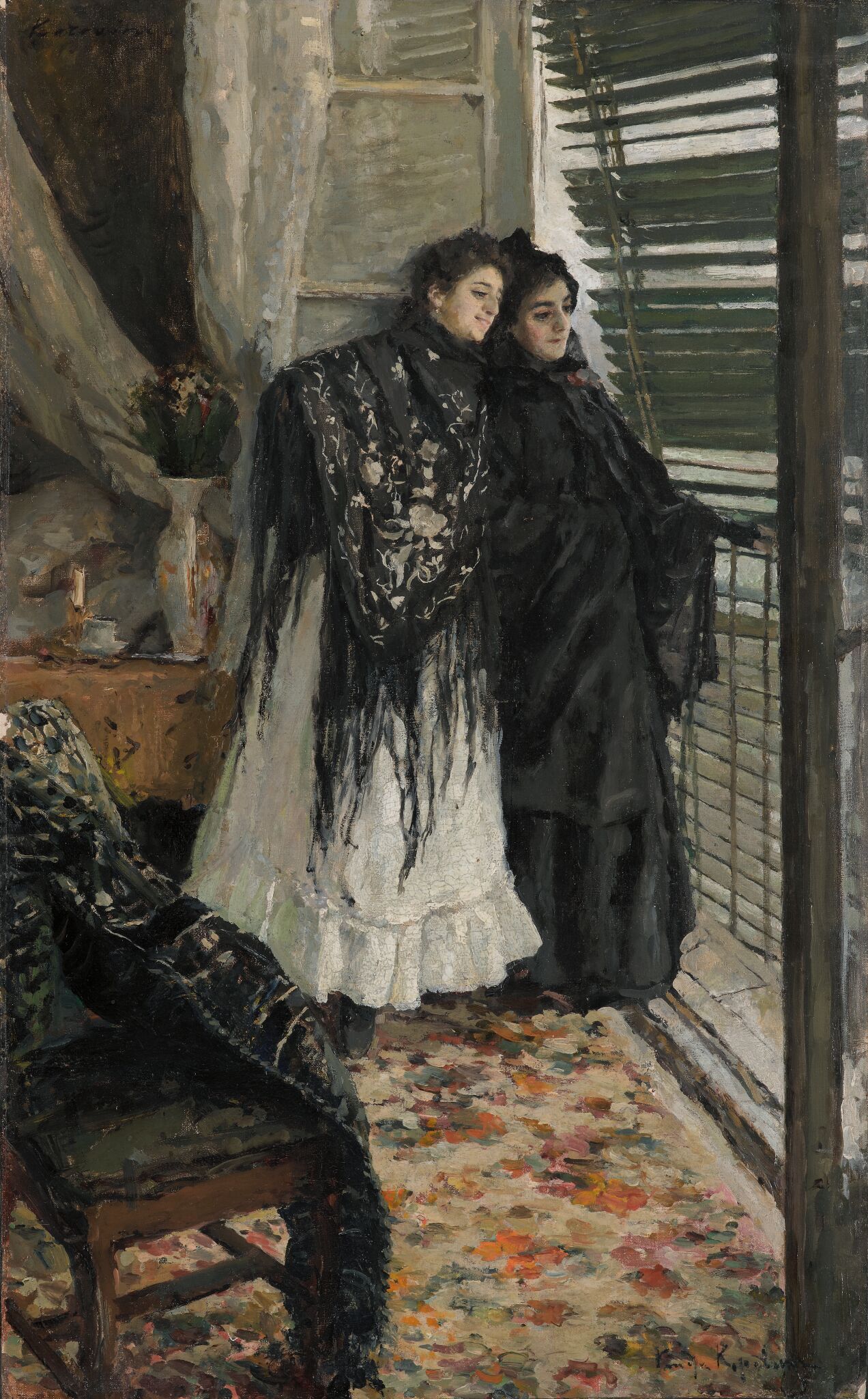 У балкона. Испанки Леонора и Ампара, Konstantin Korovin, 1888-1889