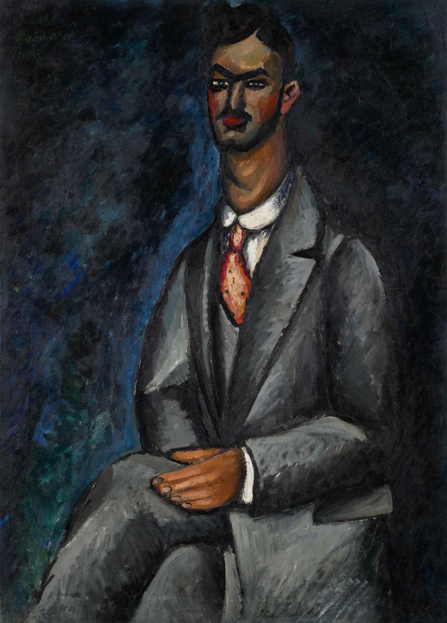 Портрет поэта, Ilya Mashkov, 1910