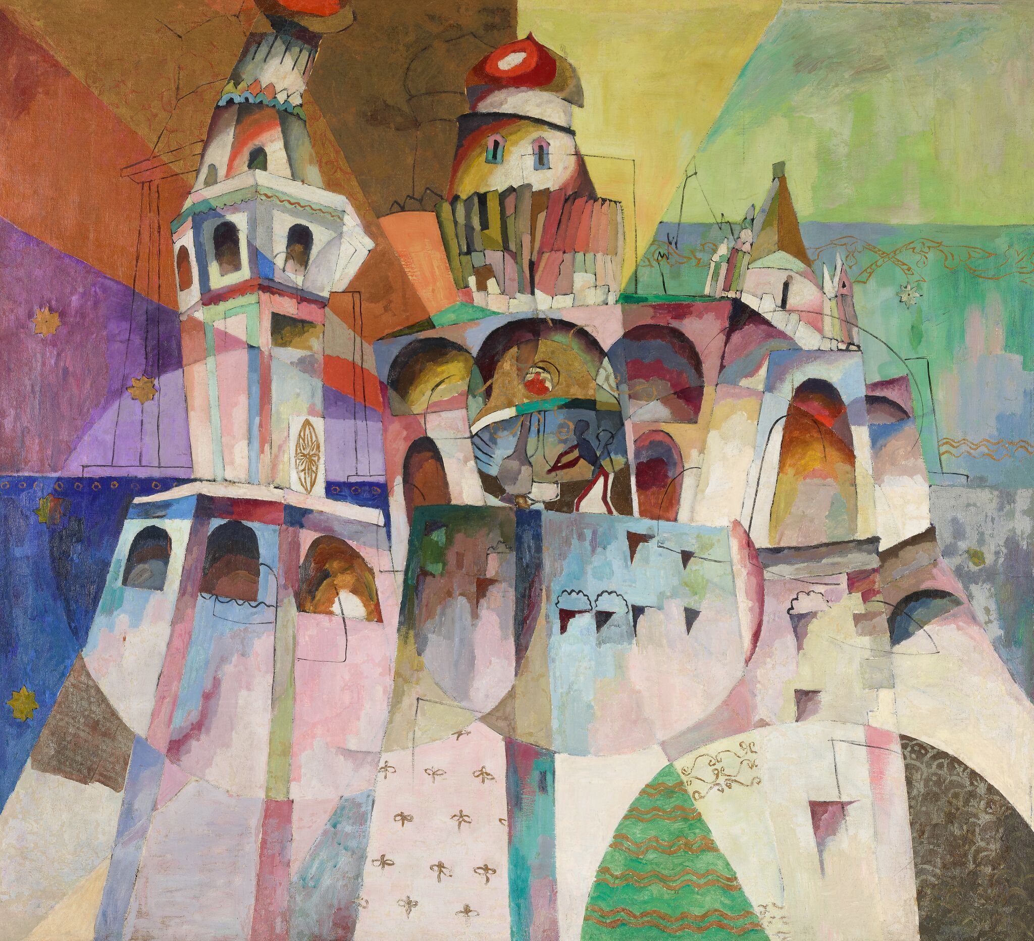 Звон. Колокольня Ивана Великого, Aristarkh Lentulov, 1915