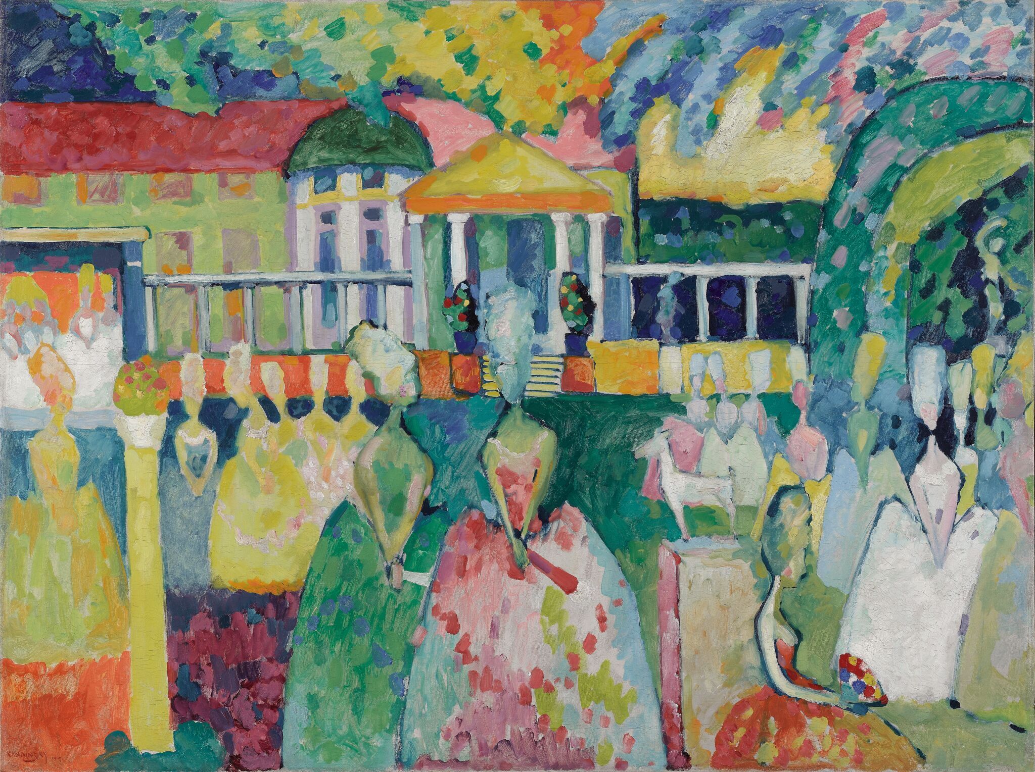 Дамы в кринолинах, Vasily Kandinsky, 1909