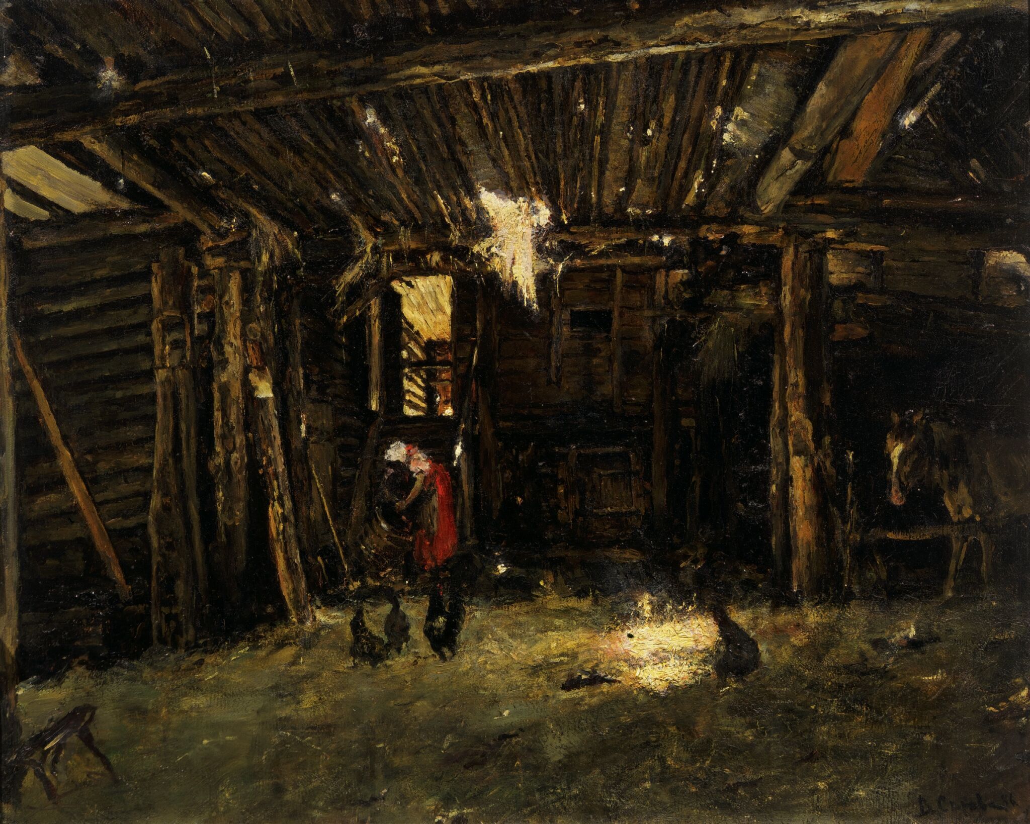 Крестьянский дворик, Valentin Serov, 1886