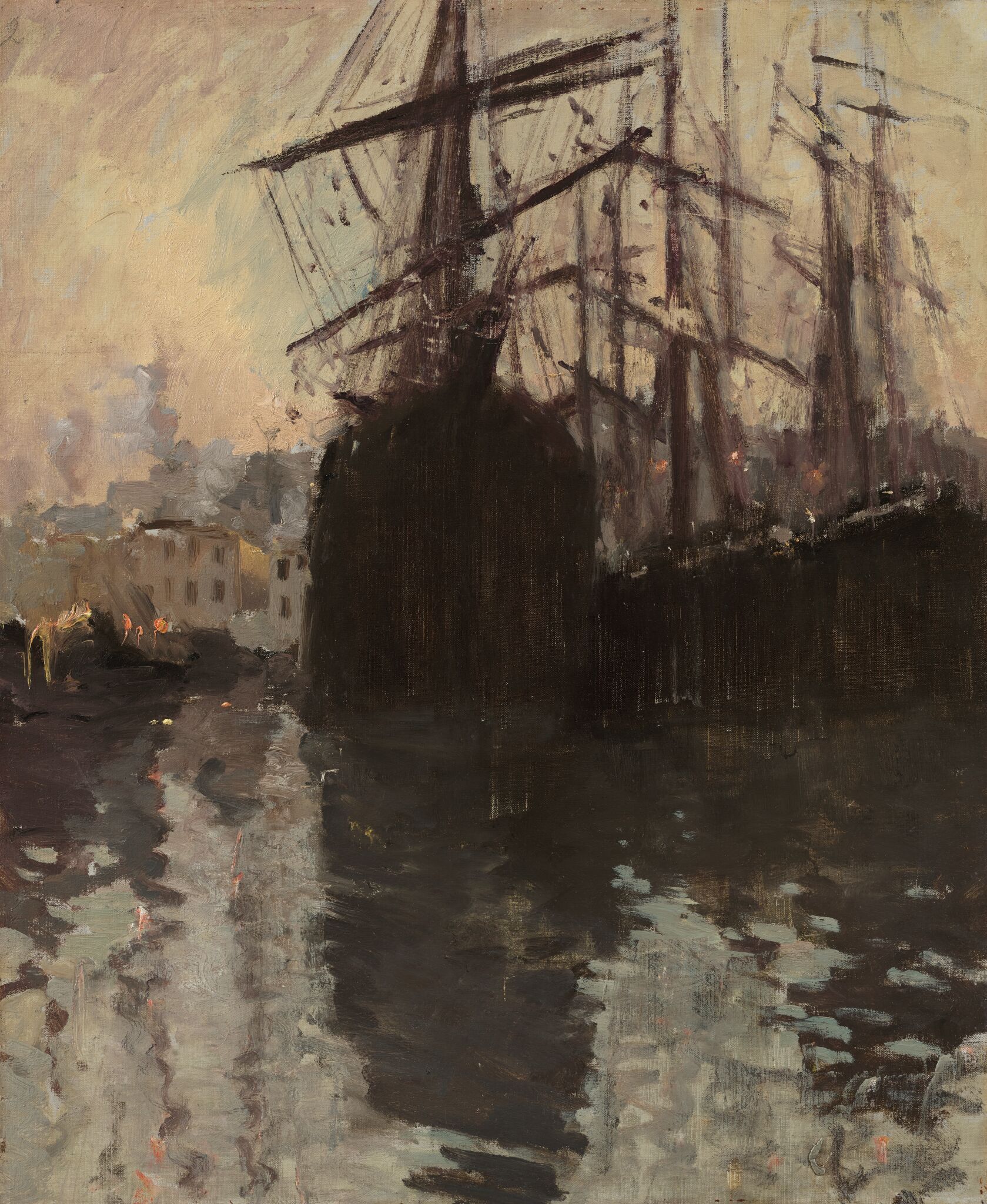 Порт в Марселе, Konstantin Korovin, 1890