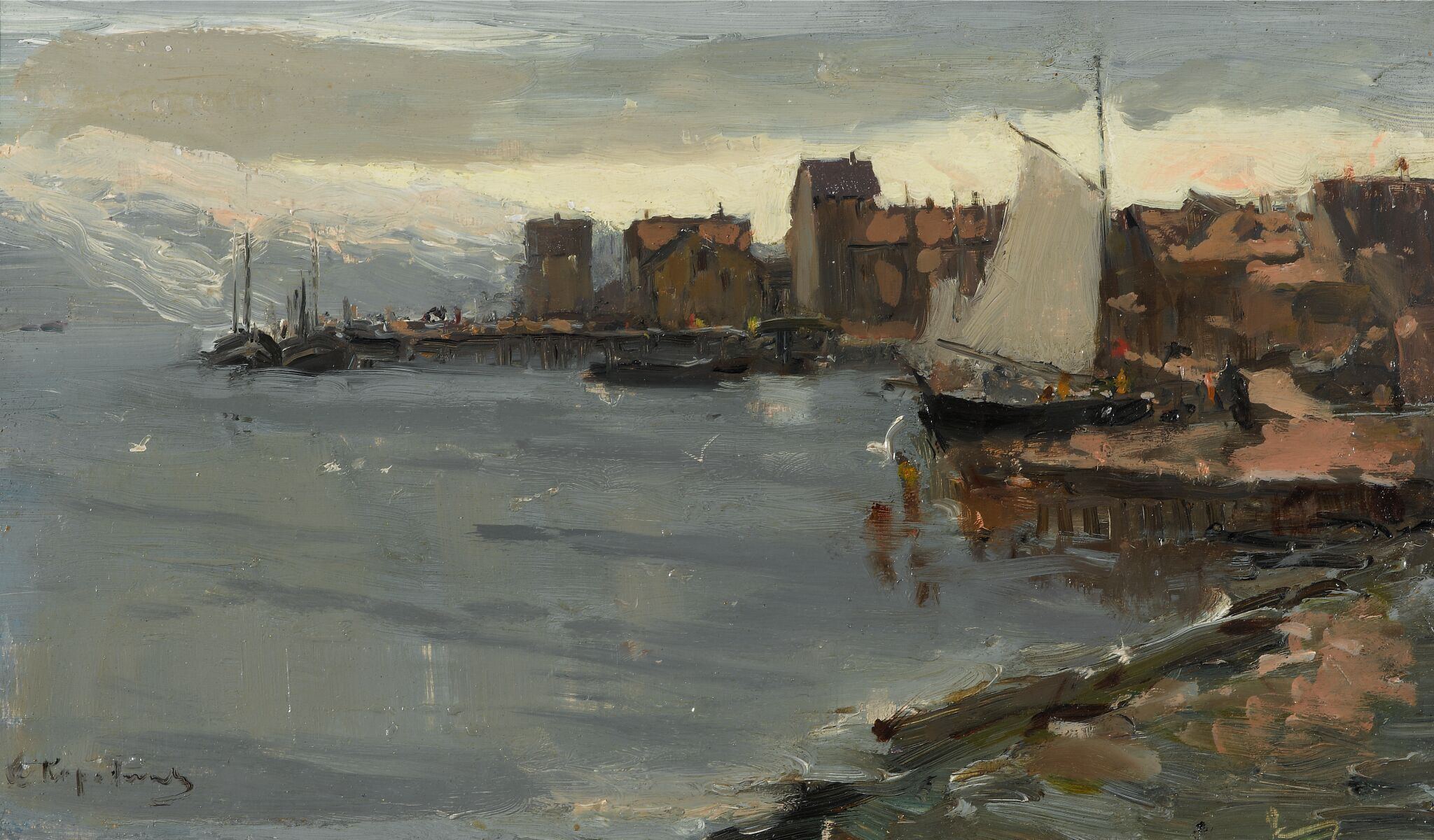 Гавань в Норвегии, Konstantin Korovin, 1894