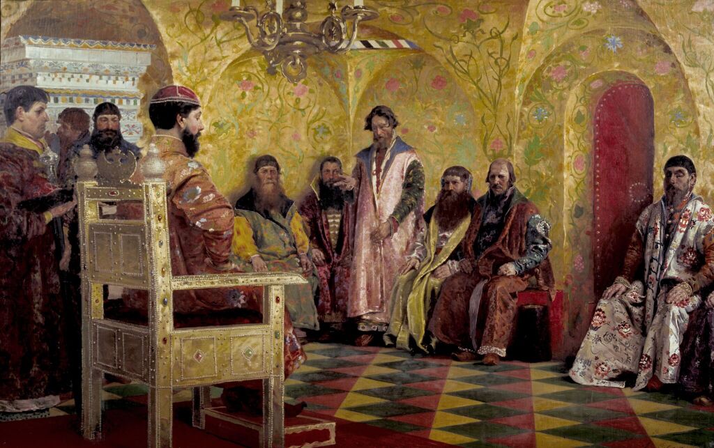 Сидение царя Михаила Федоровича с боярами в его государевой комнате