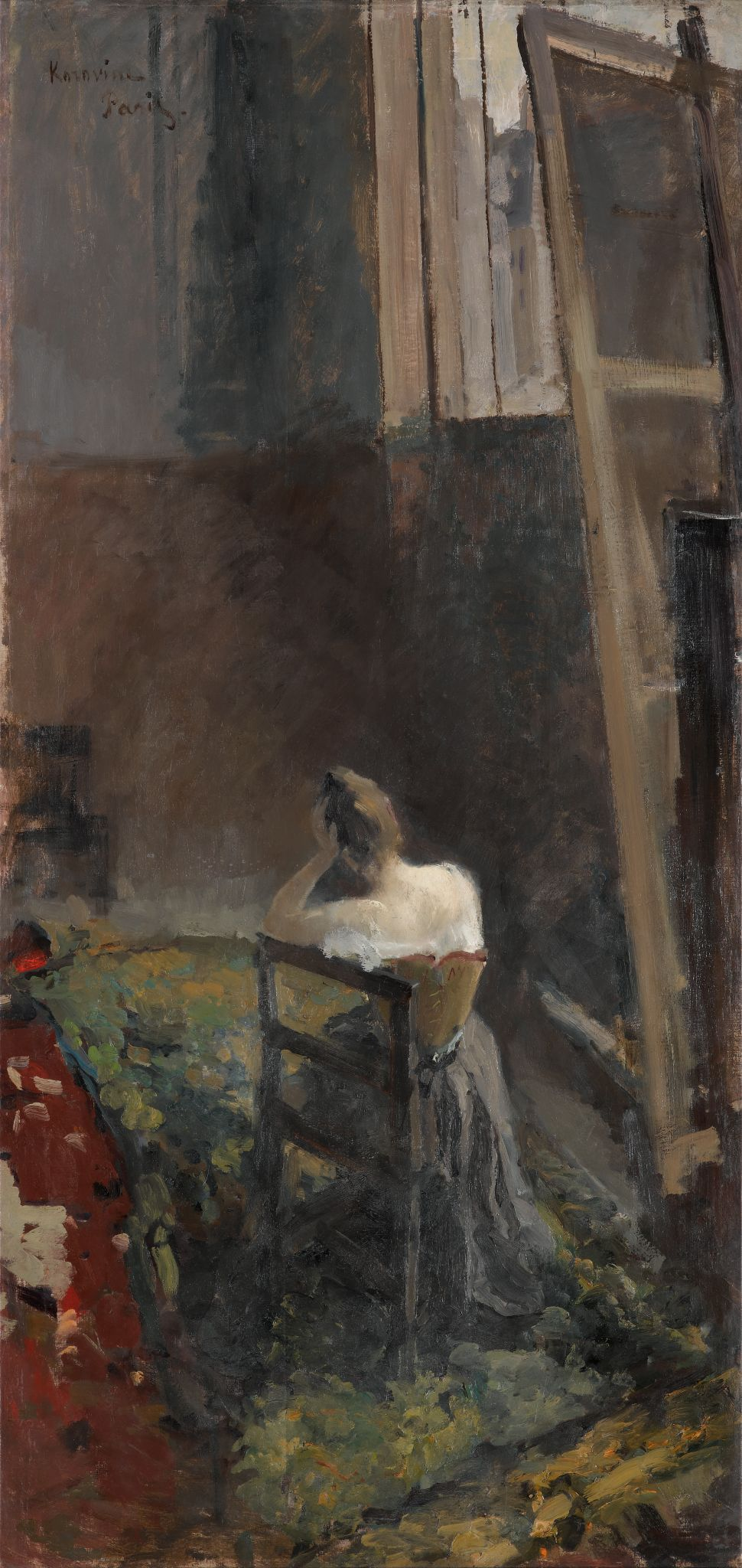В мастерской художника, Konstantin Korovin, 1892-1894