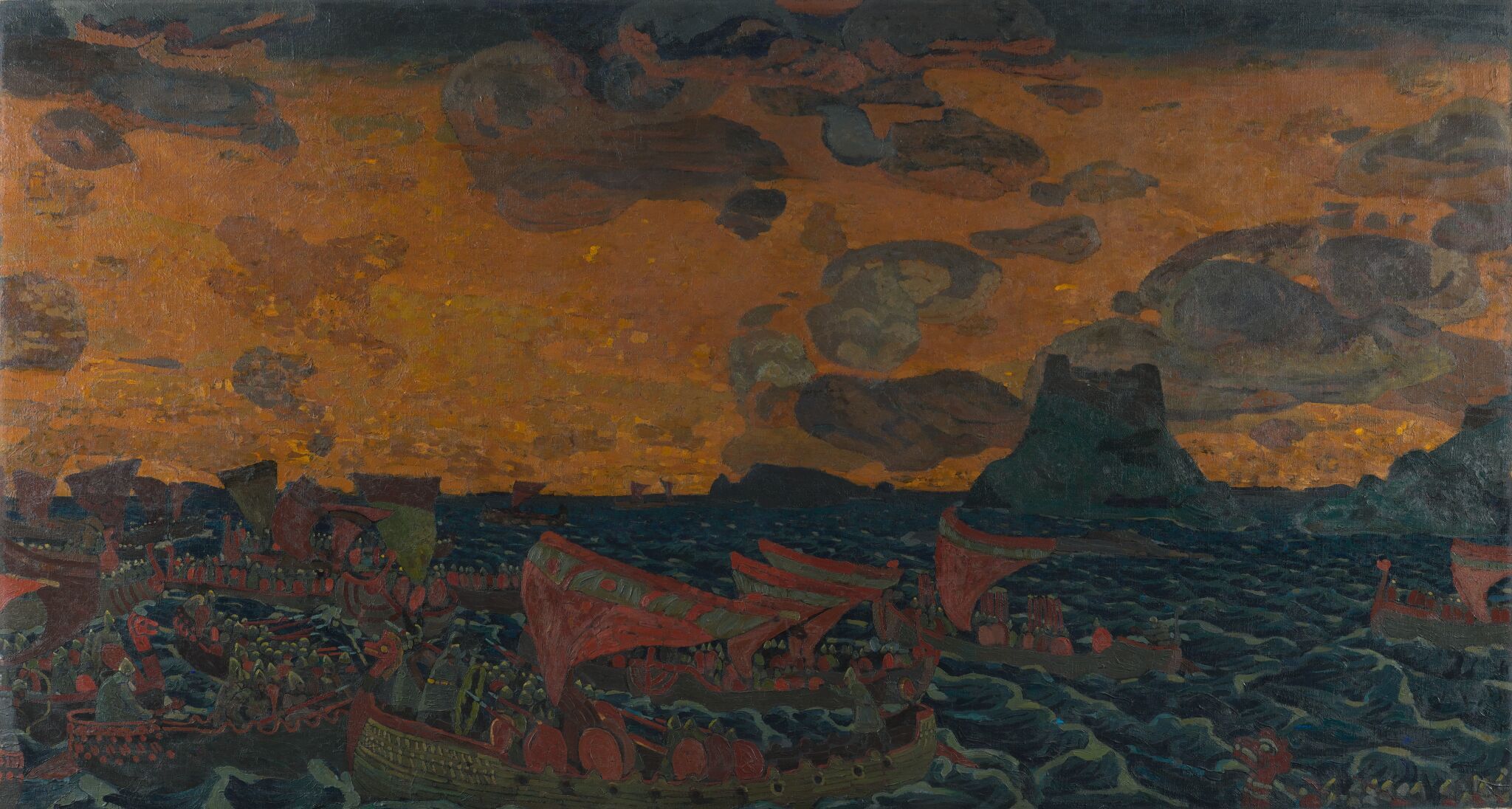 Бой, Nicholas Roerich, 1906