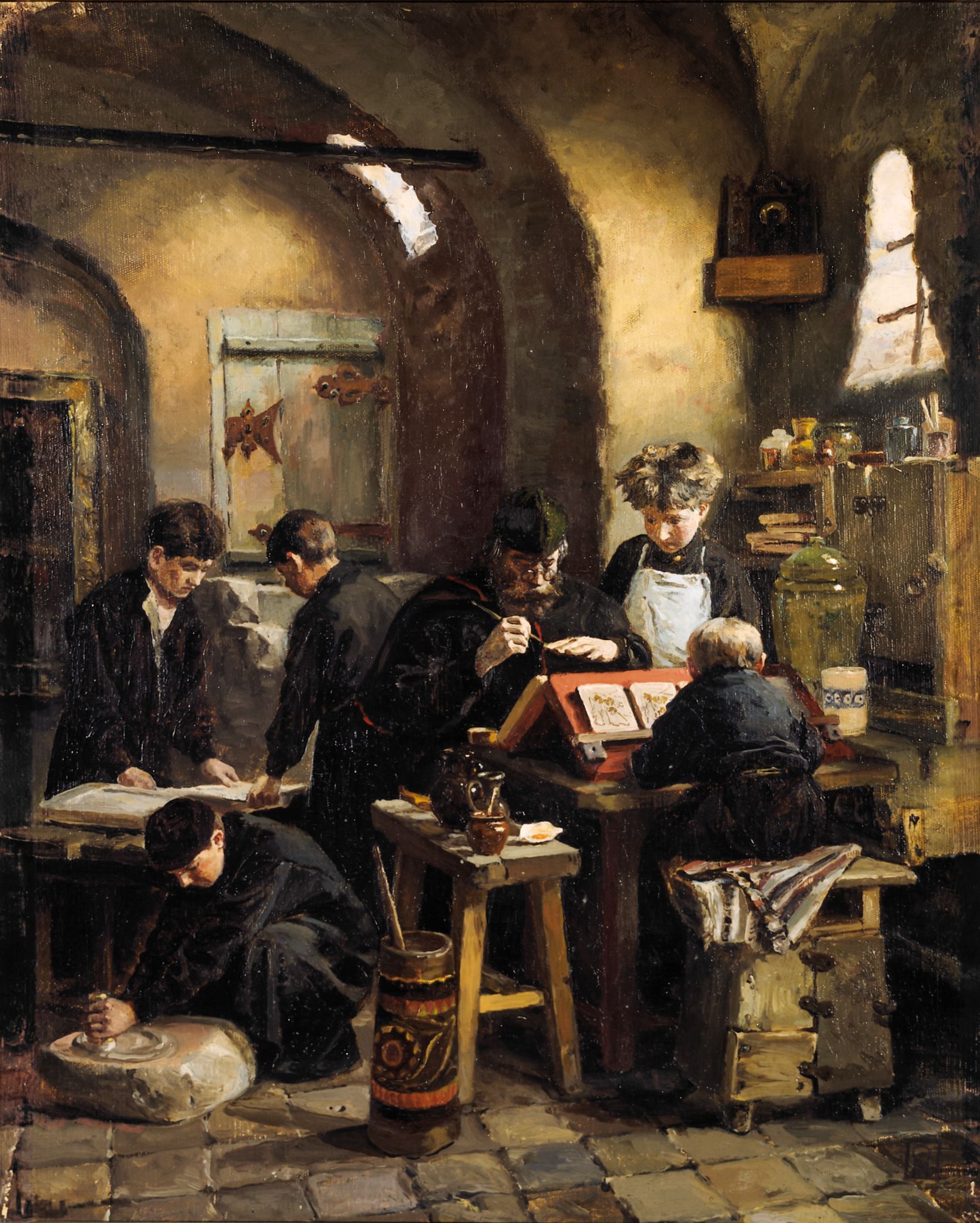 Иконописная мастерская XVI столетия, Yelena Polenova, 1887