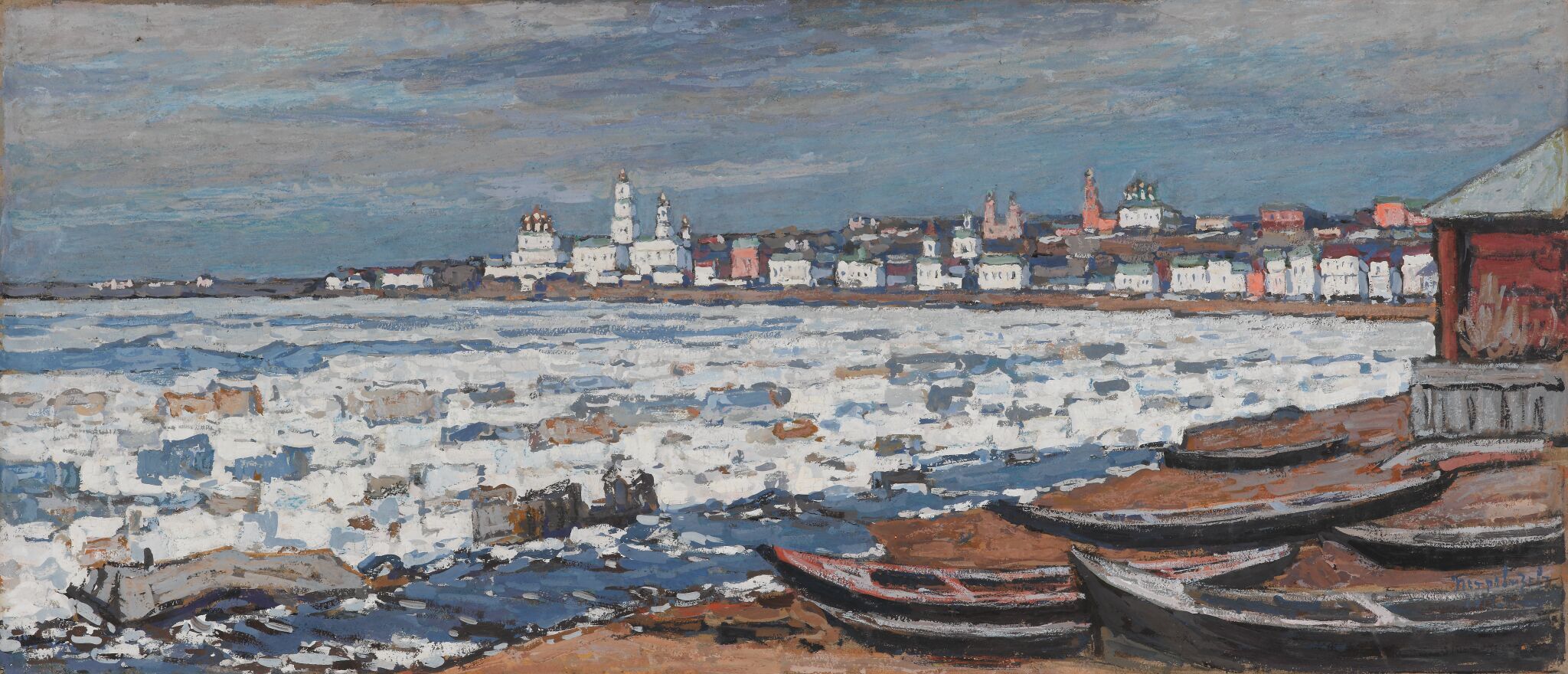 Ледоход на Волге, Petr Petrovichev, 1912