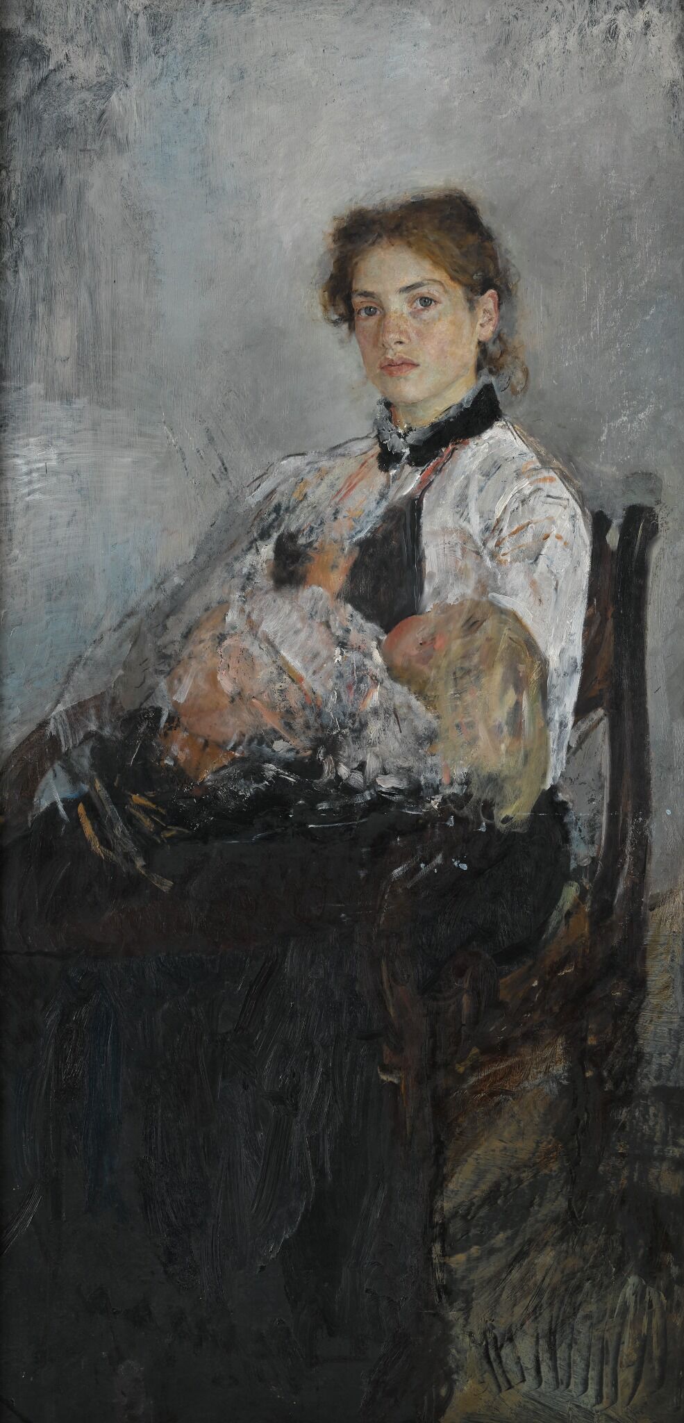 Портрет Н.Я. Дервиз с ребенком, Valentin Serov, 1888-1889
