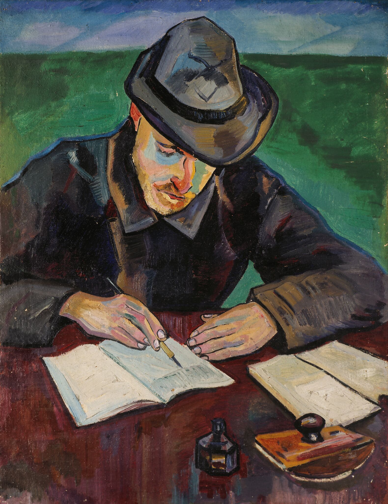 Холодное солнце (Мужской портрет), Sergey Lobanov, 1909